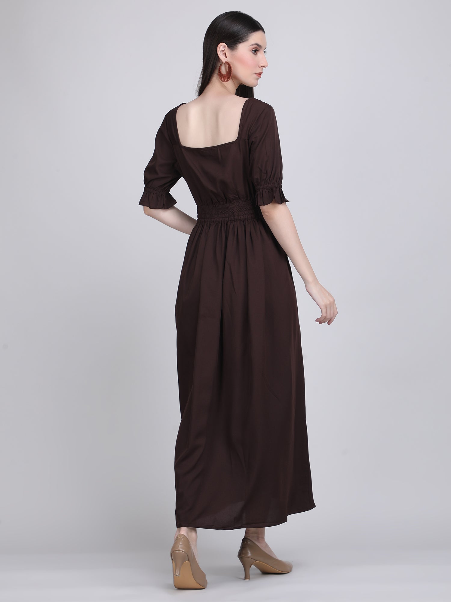 Cocoa Charm Flowy Dress