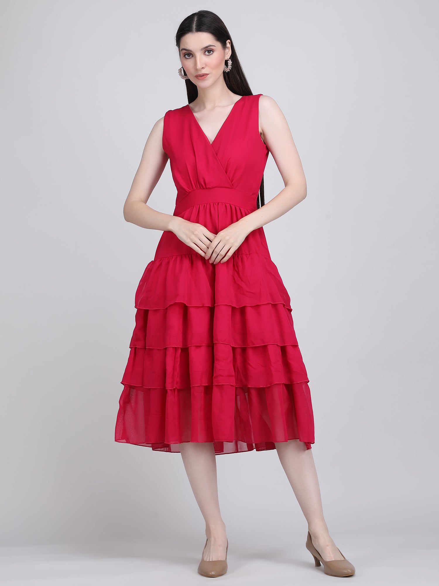 Radiant Charm Ruffle Dress