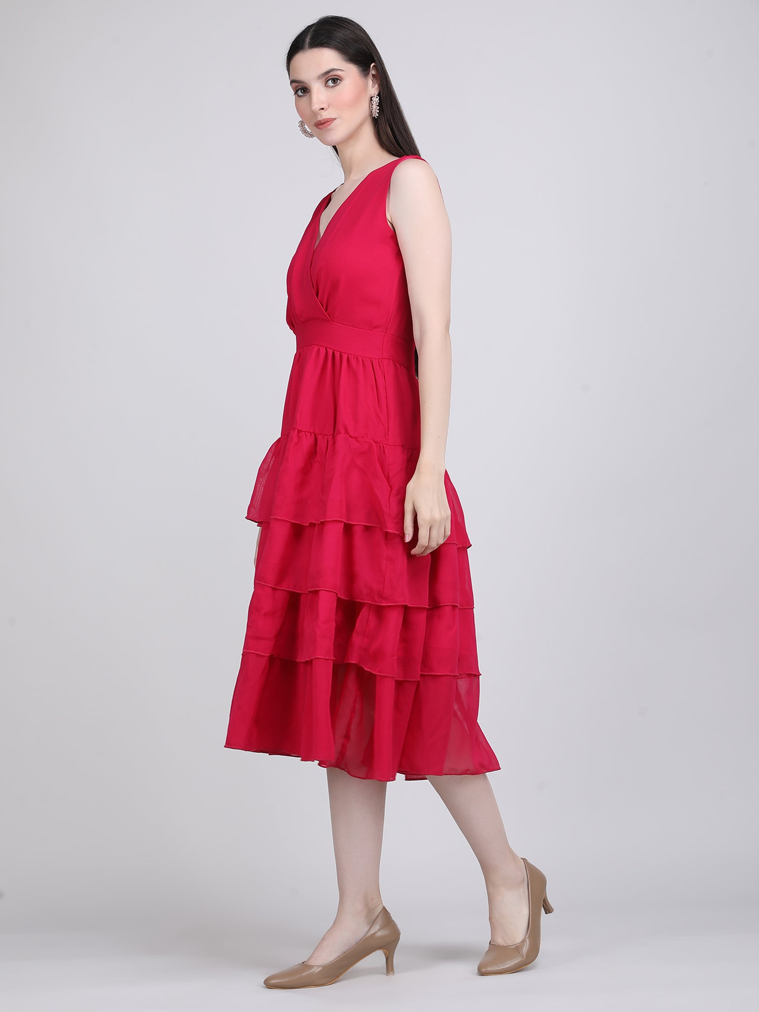 Radiant Charm Ruffle Dress