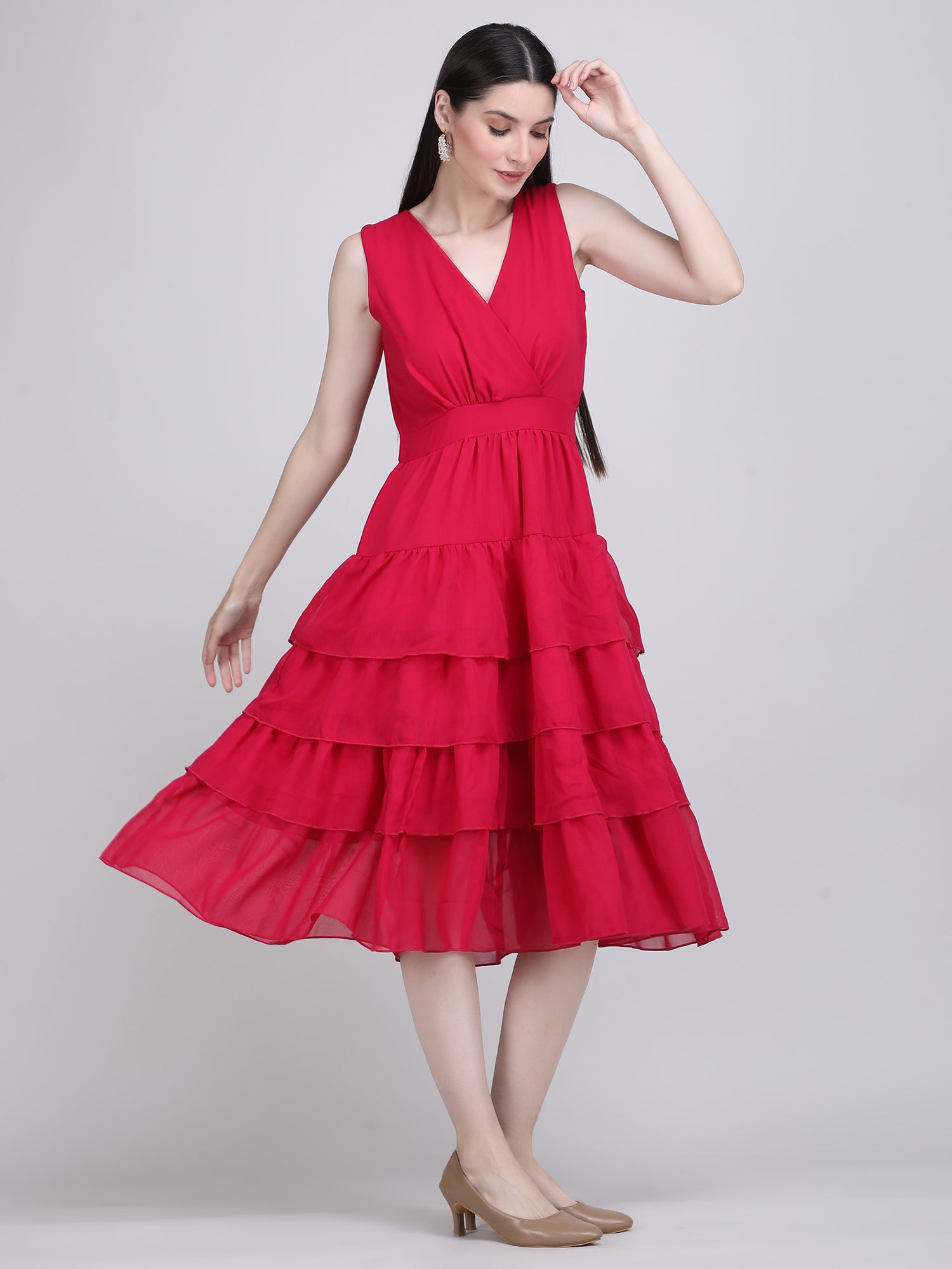Radiant Charm Ruffle Dress