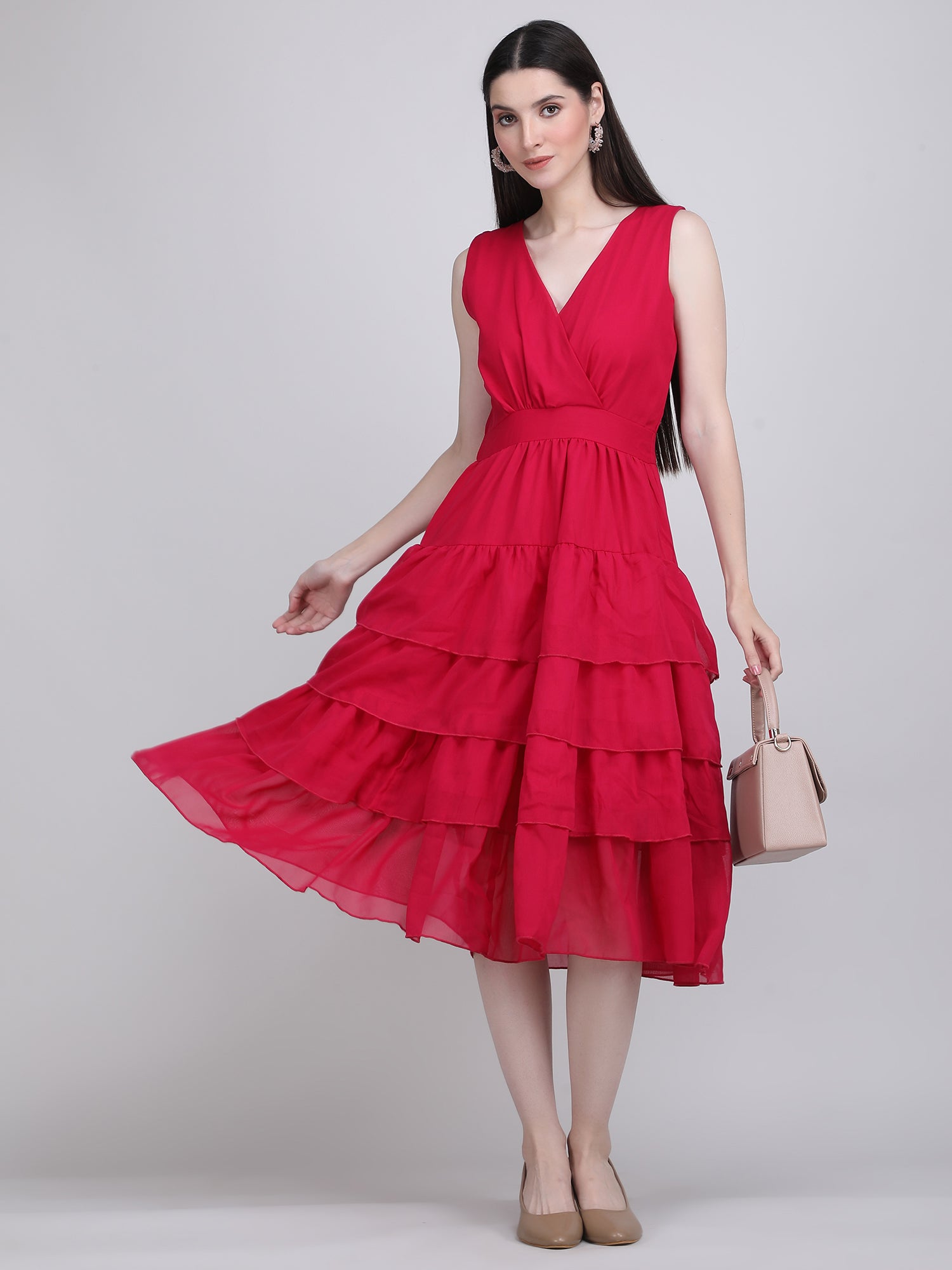 Radiant Charm Ruffle Dress