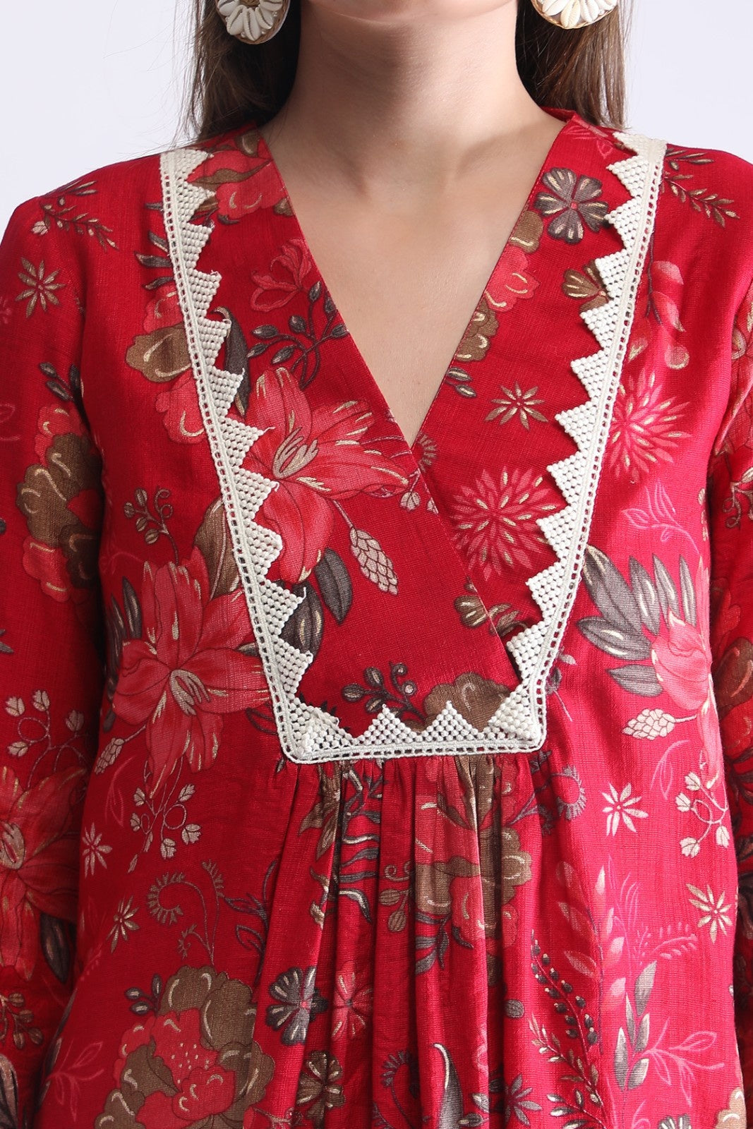 Women’s Rani & Green Cotton Printed Co-ord Set – Comfortable Floral Kurta Pant Set