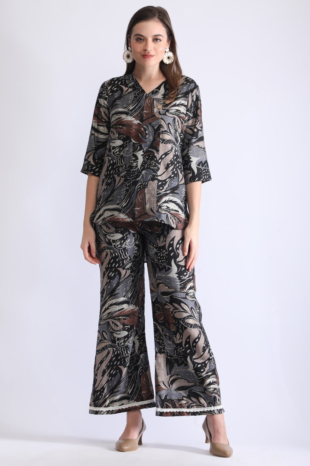 Stylish Printed Top & Pant Co-ord Set