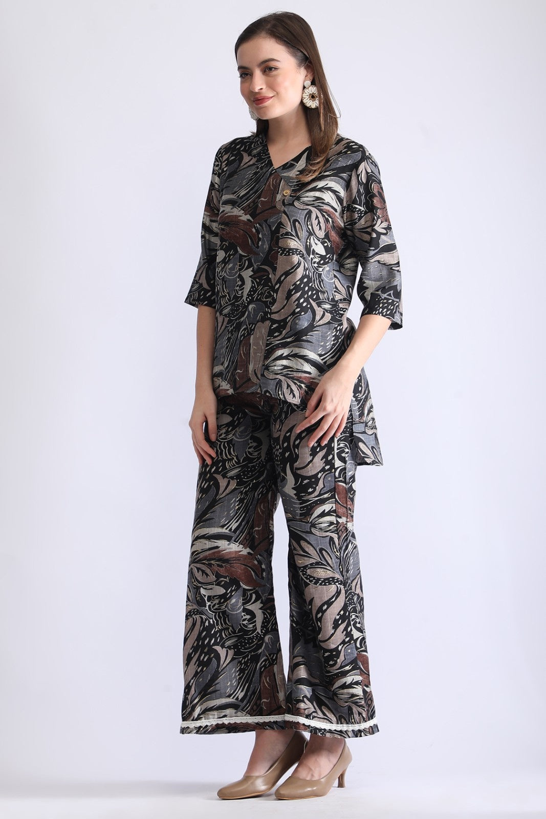 Stylish Printed Top & Pant Co-ord Set