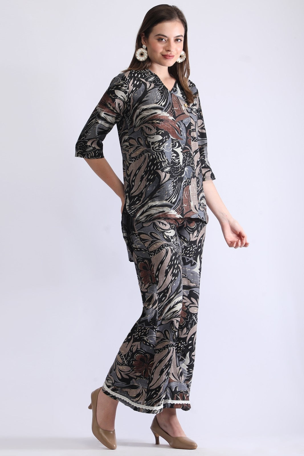 Stylish Printed Top & Pant Co-ord Set