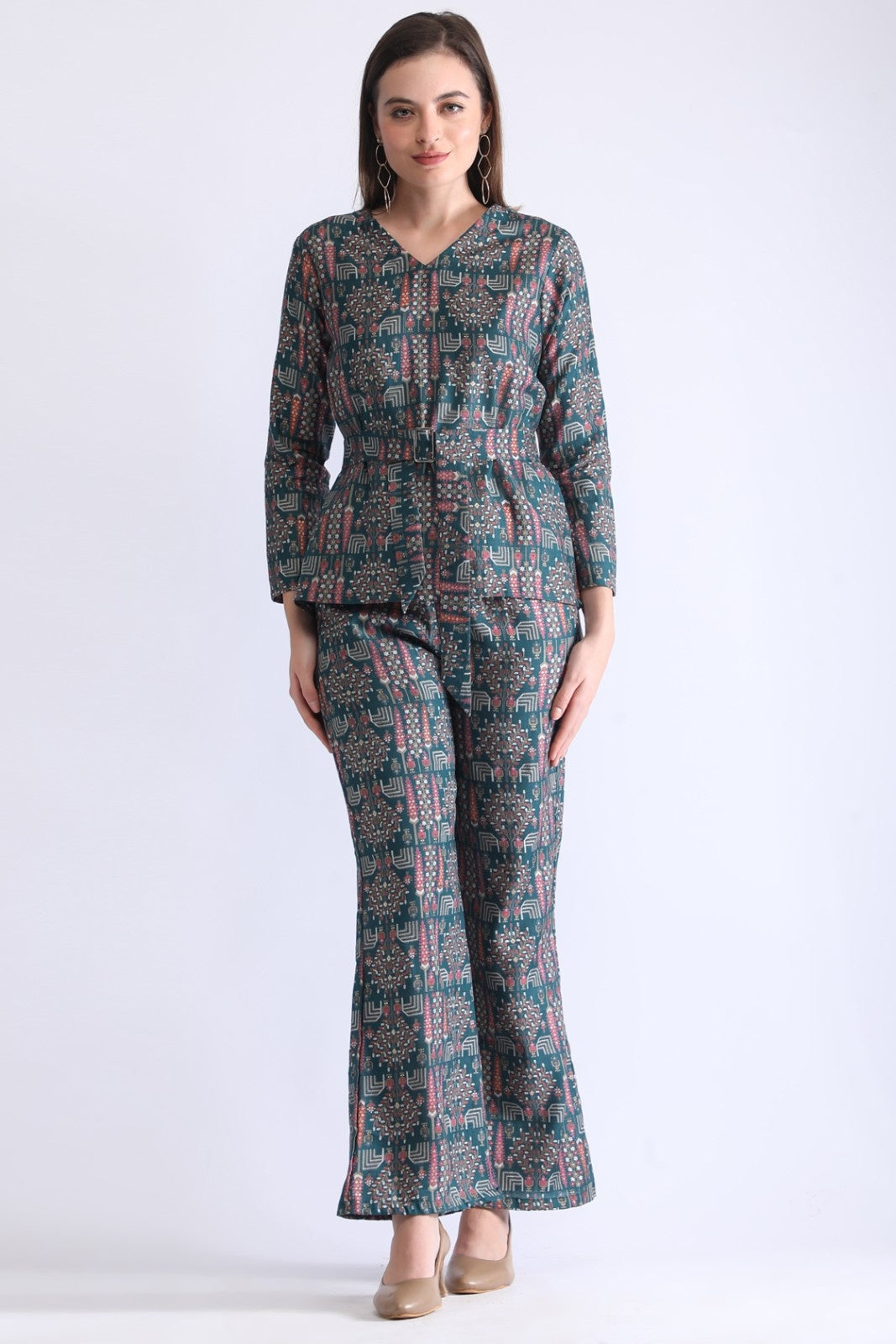 Urban Tribal Printed Belted Co-ord Set