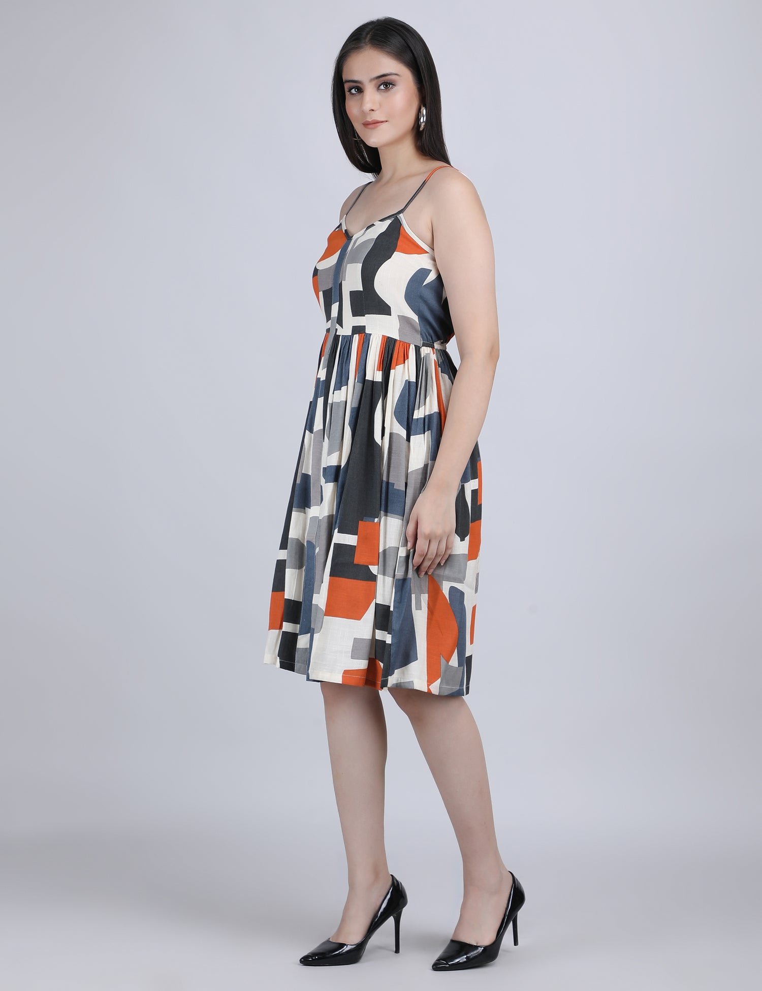 Urban Muse Geometric Spaghetti Dress
