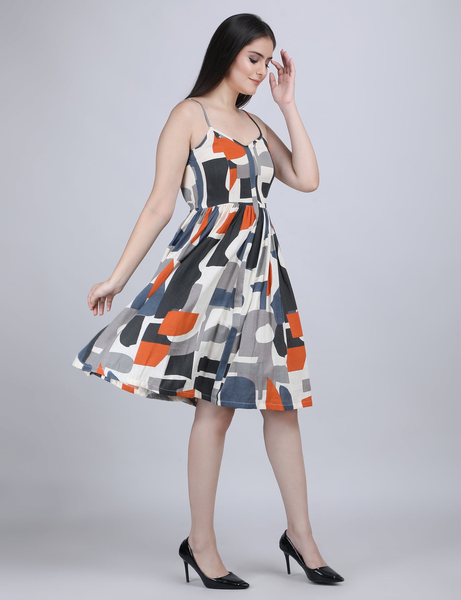 Urban Muse Geometric Spaghetti Dress