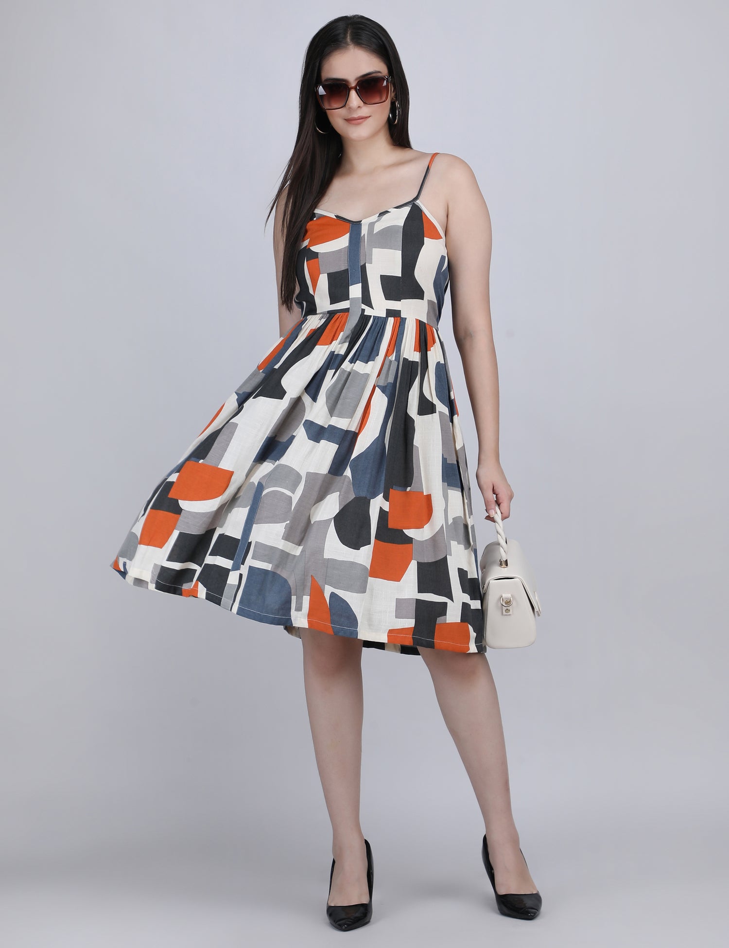 Urban Muse Geometric Spaghetti Dress