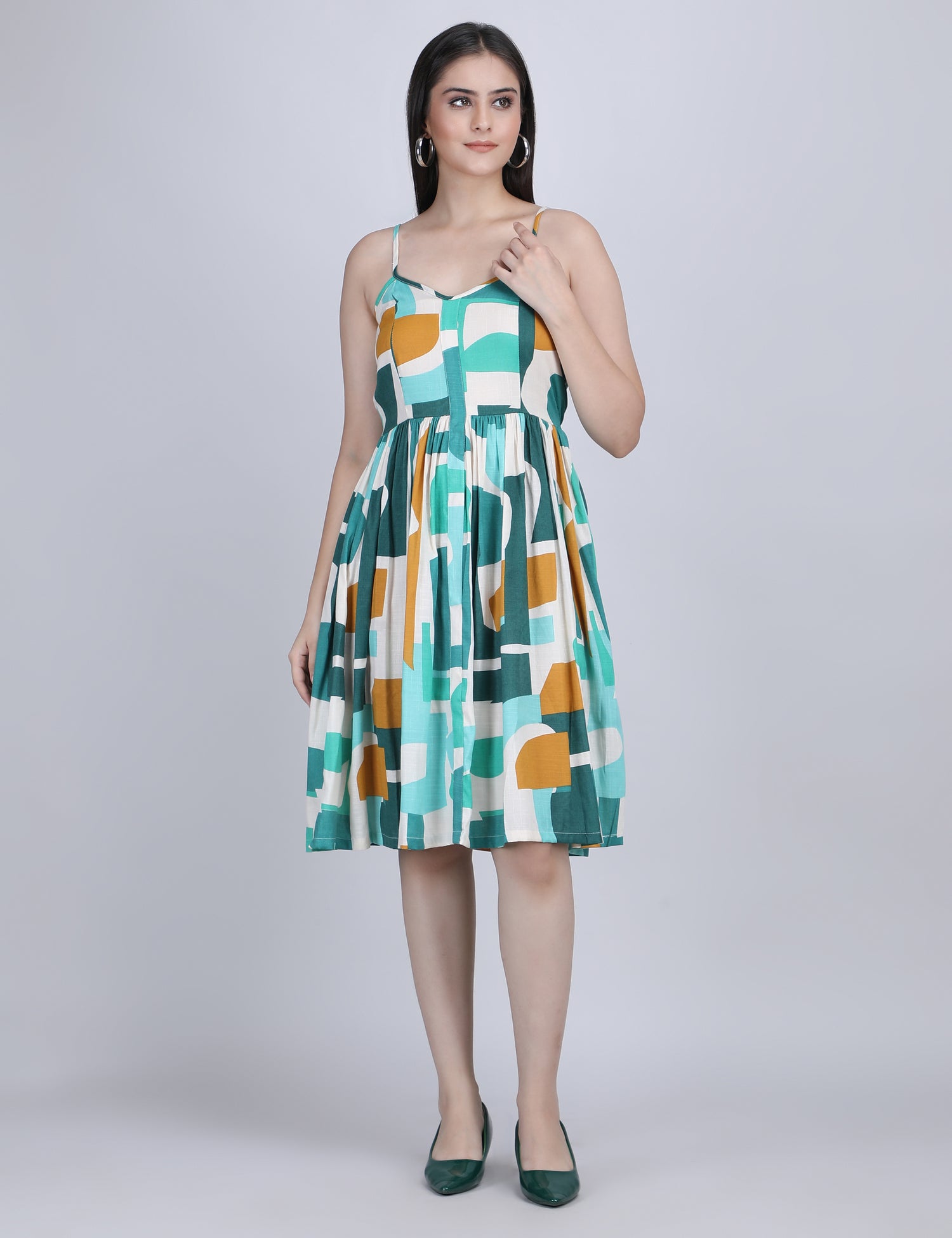 Urban Muse Geometric Spaghetti Dress