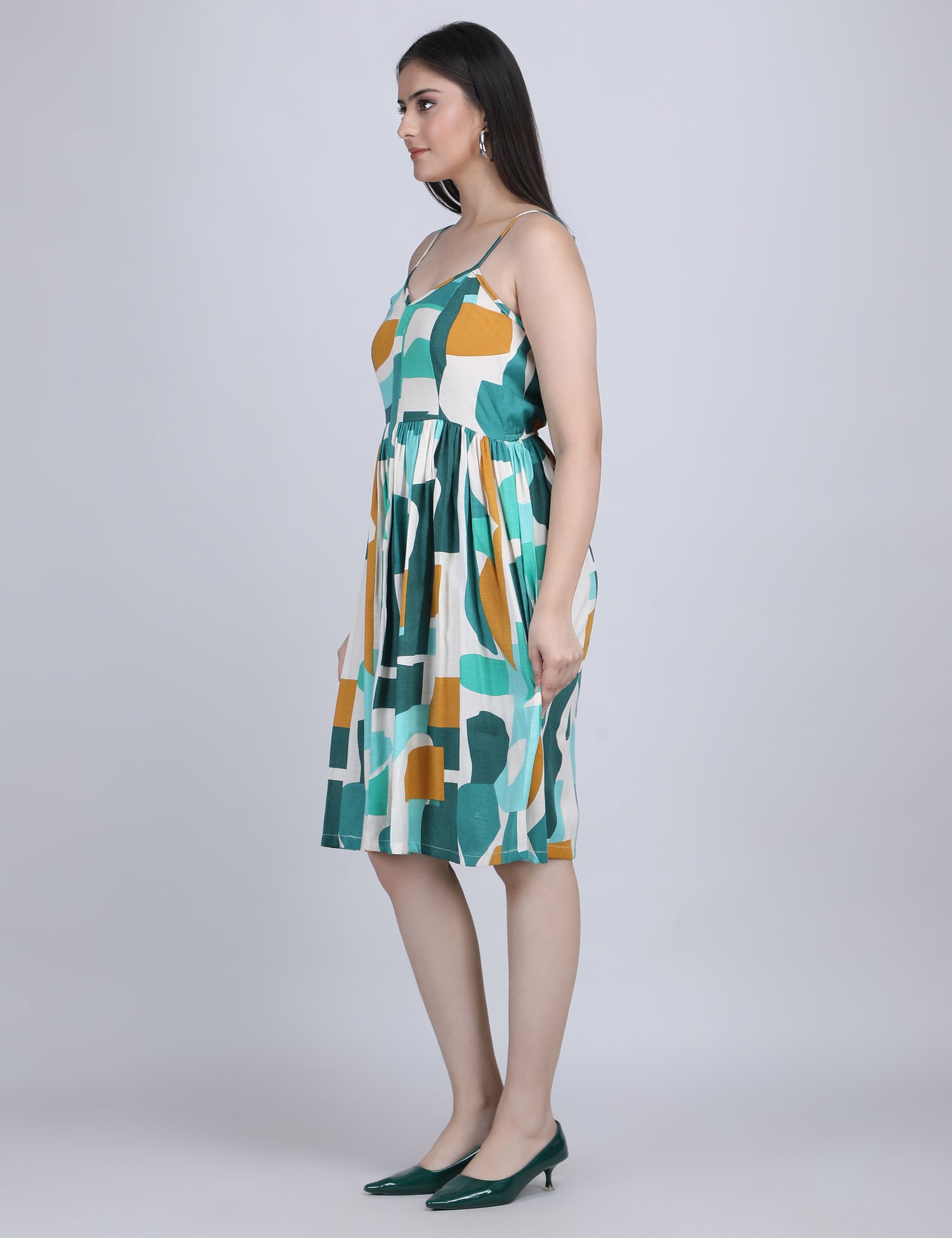 Urban Muse Geometric Spaghetti Dress