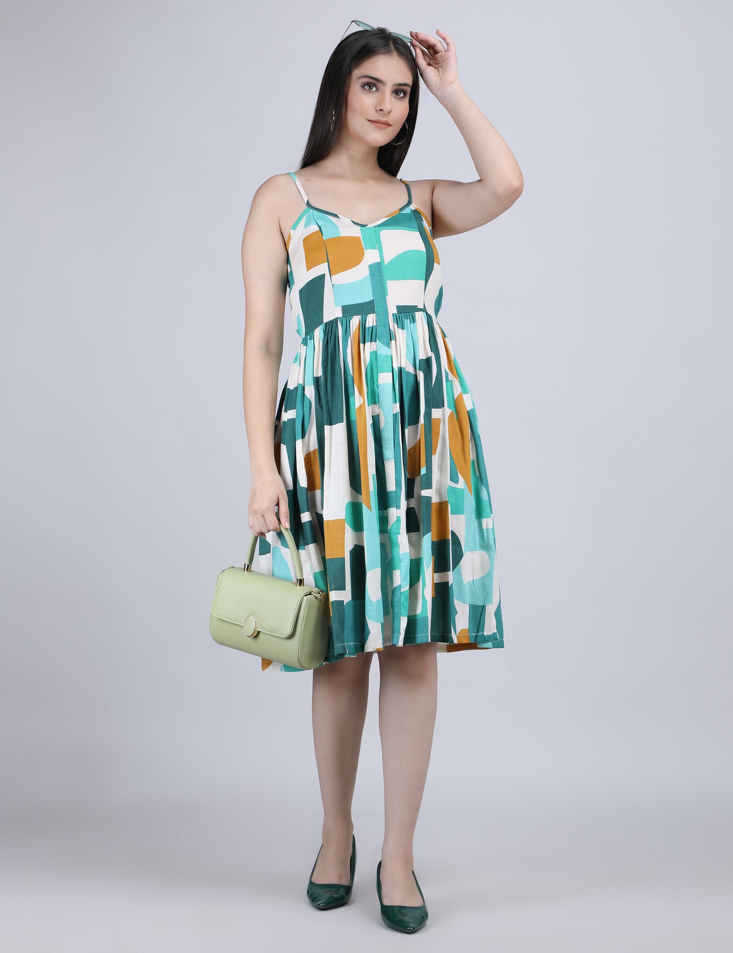 Urban Muse Geometric Spaghetti Dress