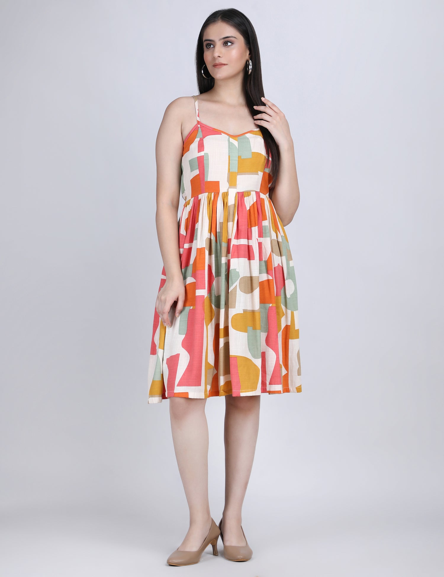 Urban Muse Geometric Spaghetti Dress