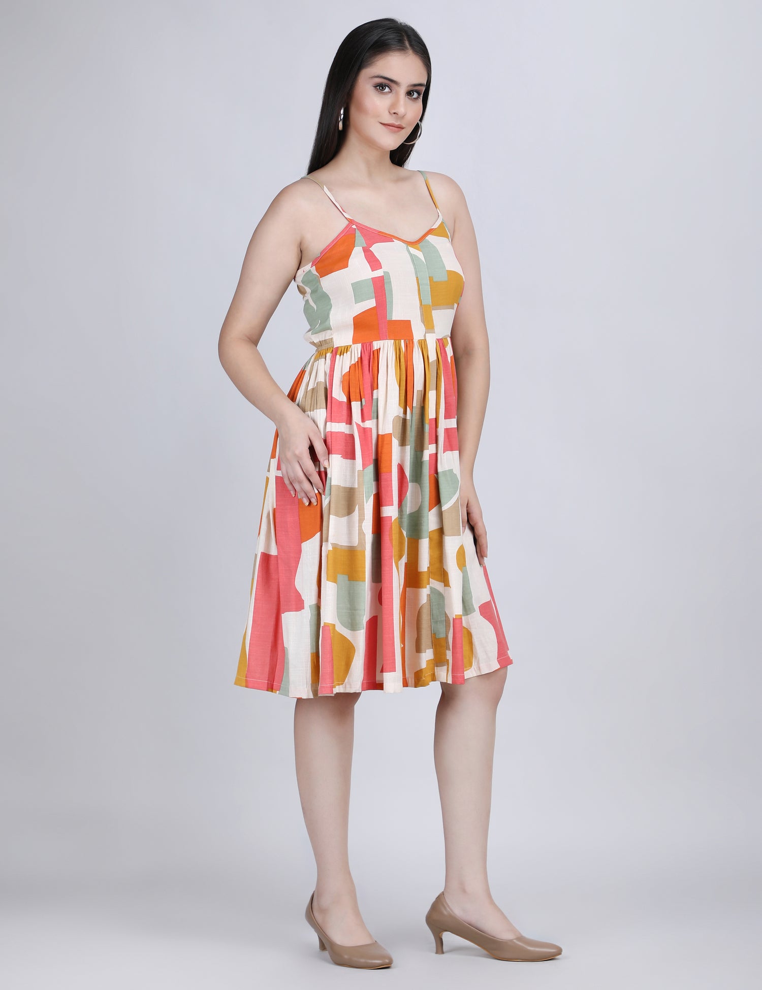 Urban Muse Geometric Spaghetti Dress