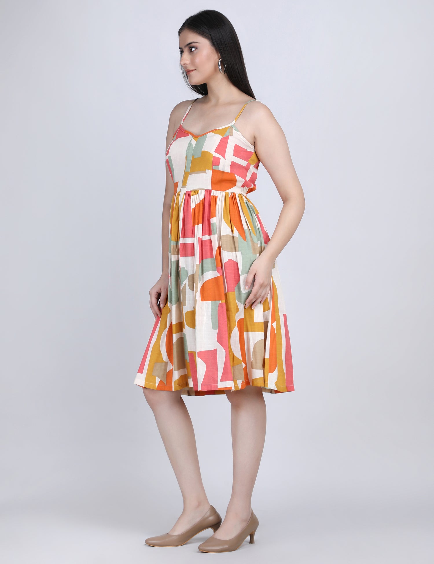 Urban Muse Geometric Spaghetti Dress