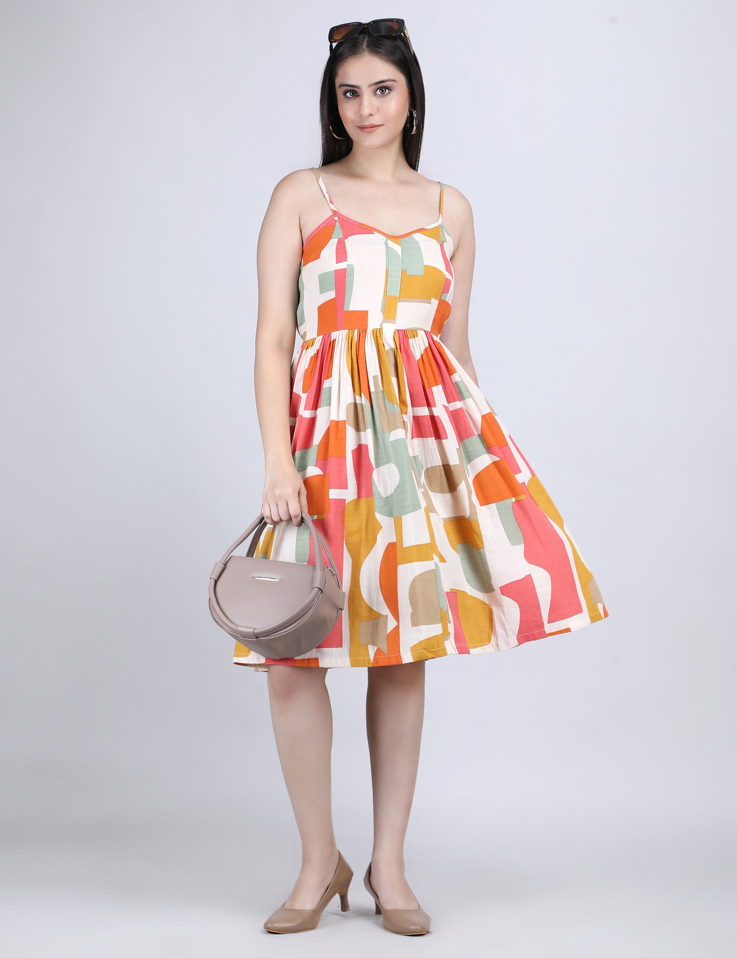 Urban Muse Geometric Spaghetti Dress
