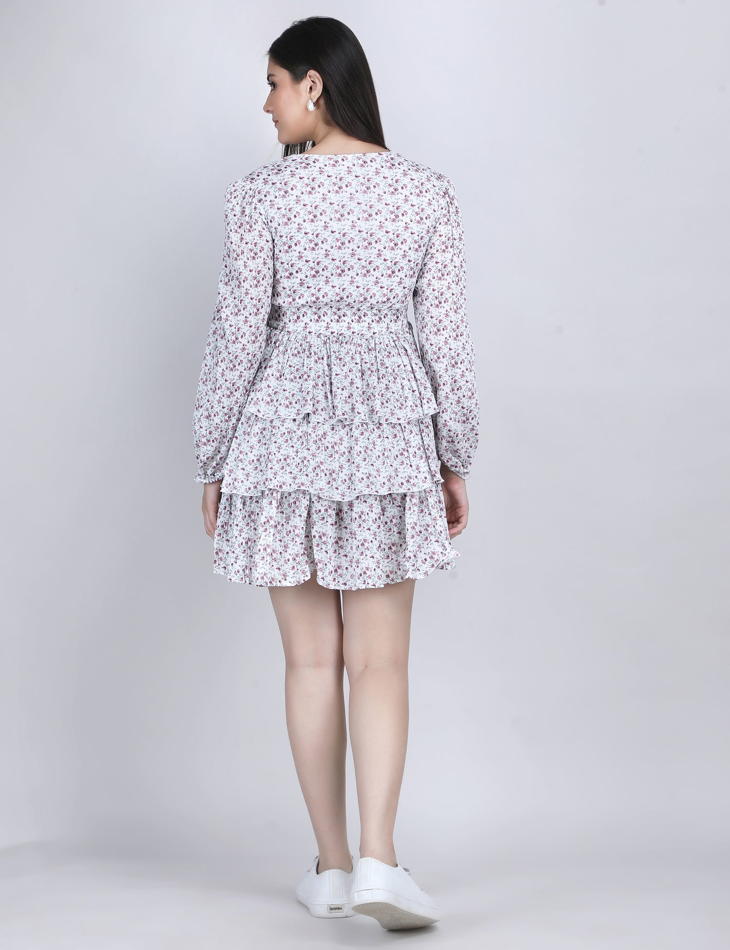 Rosé Ruffle Tiered Dress