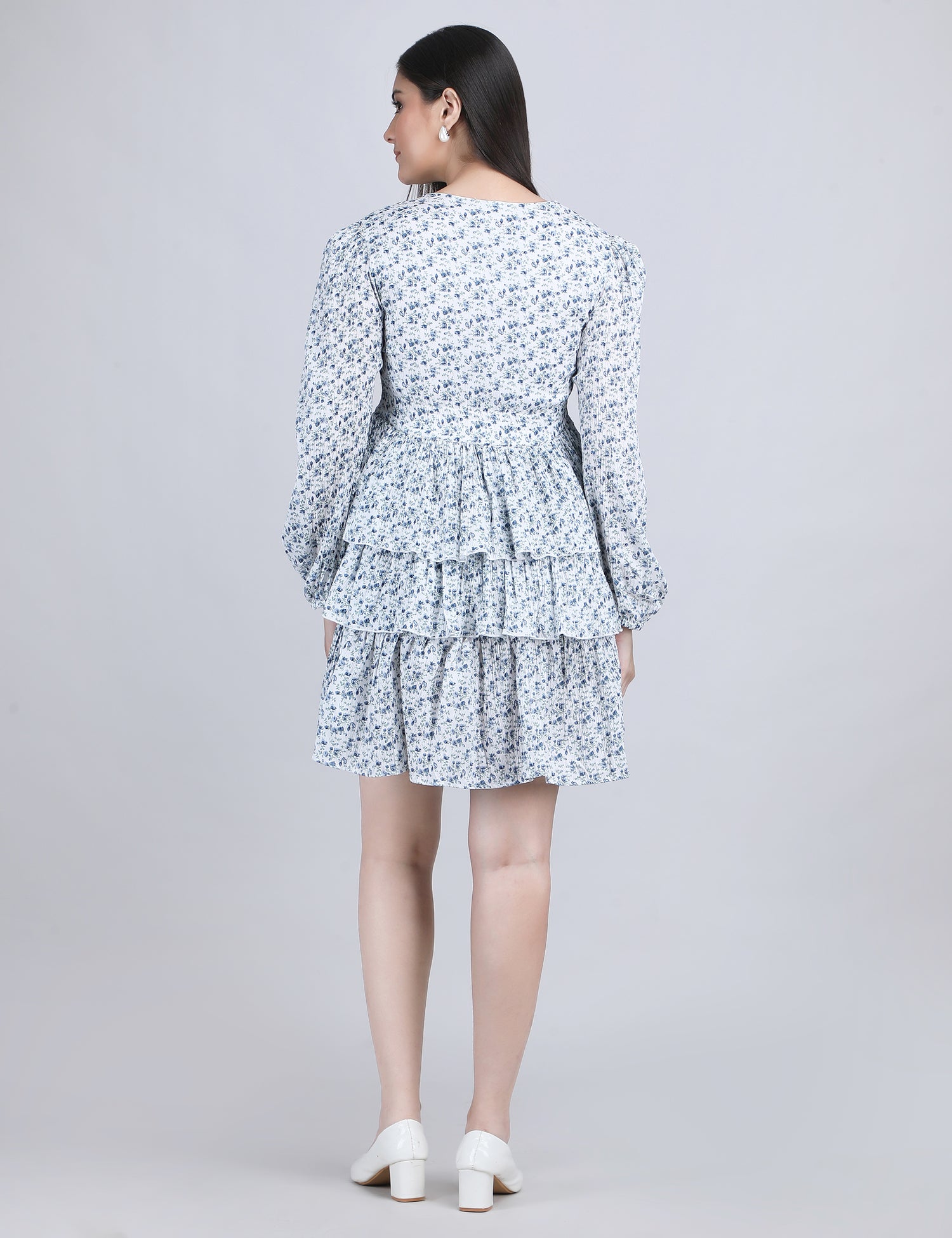 Rosé Ruffle Tiered Dress