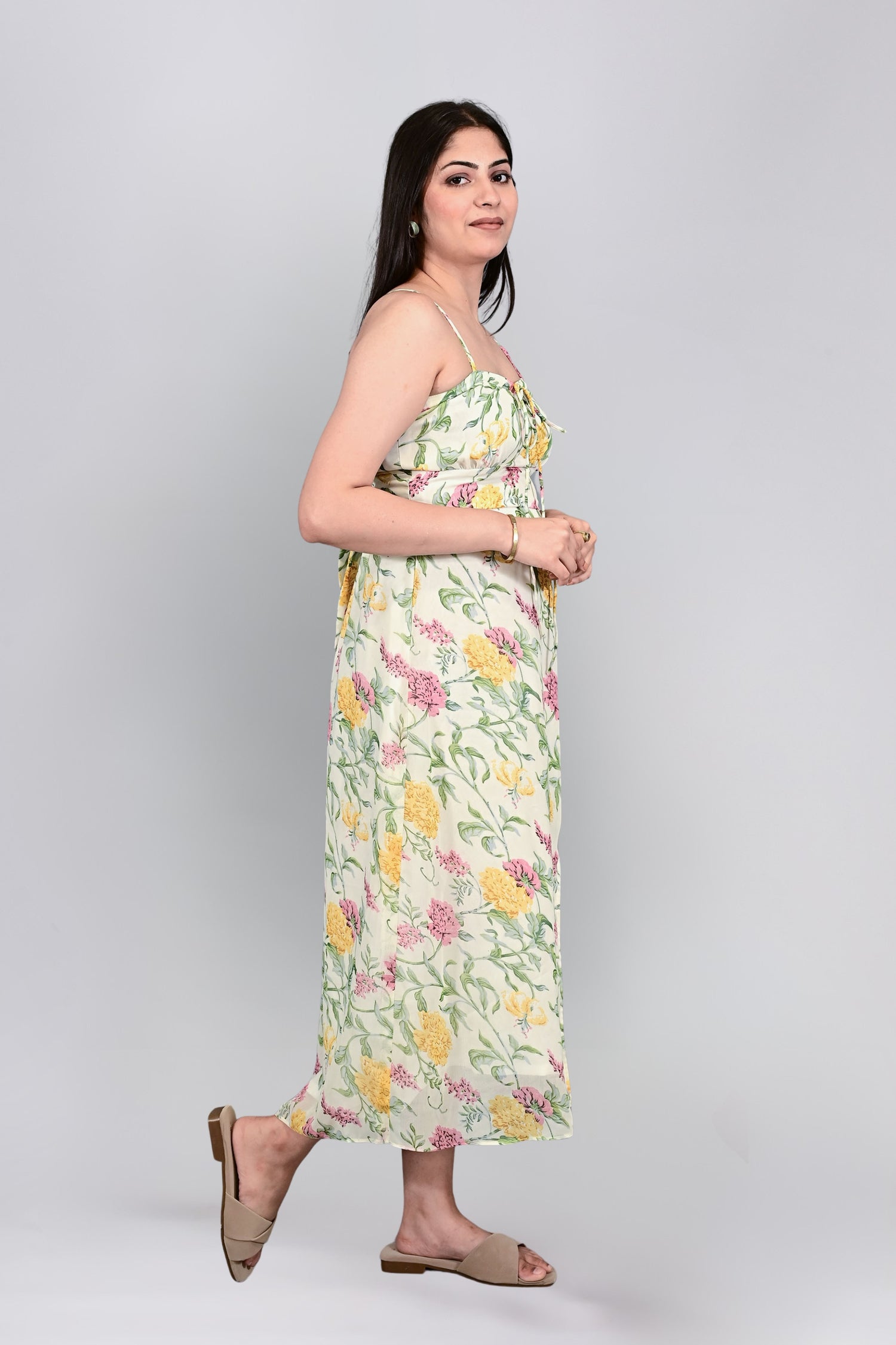 Sunlit Meadow Slit Dress