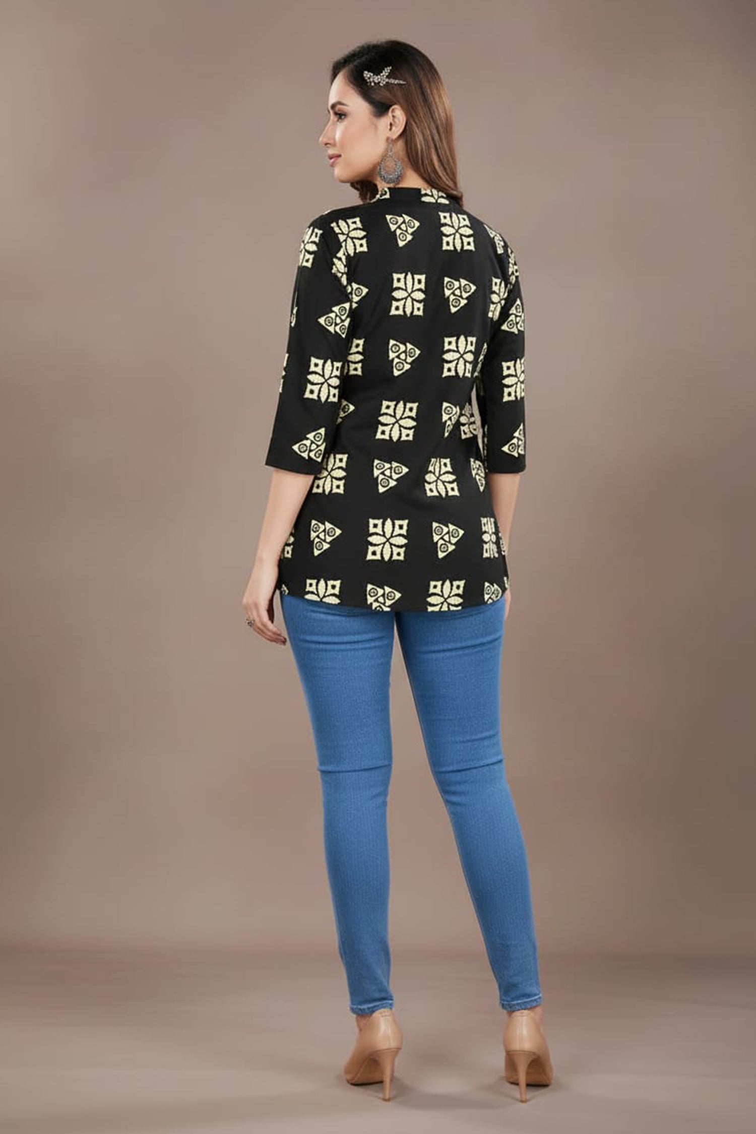 Noir Print Kurti
