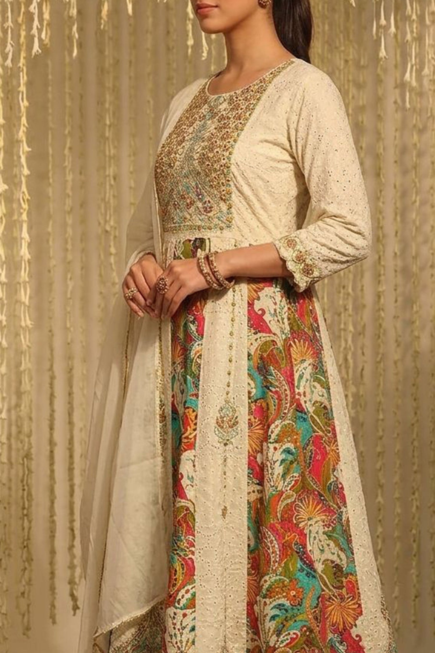 Women Embroidered Kurta Pant Set with Dupatta