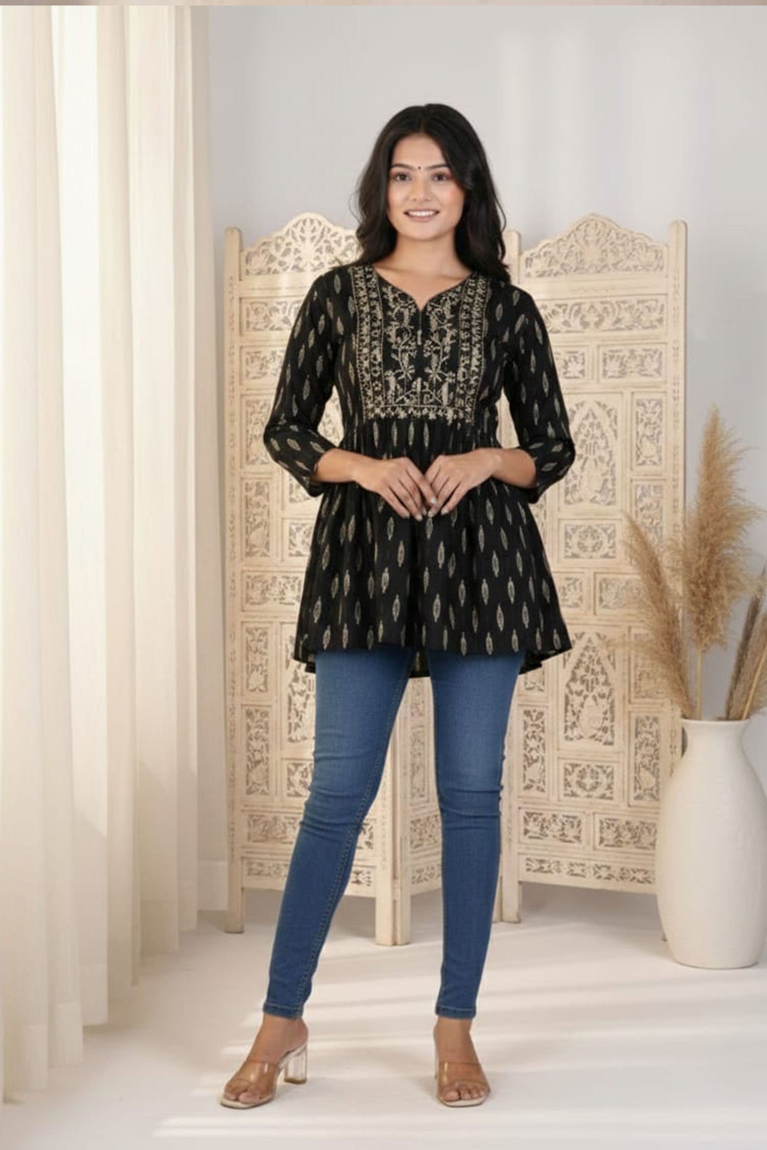 Scarlet Zari Charm Kurti