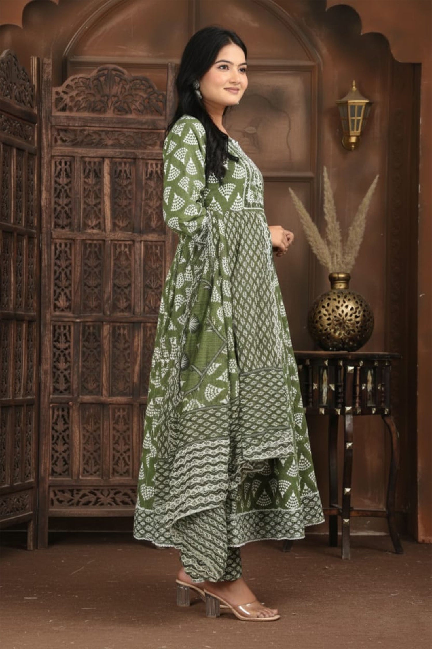 Elegant Ethnic Printed Kurta Pant Dupatta Set – Multi Color Collection
