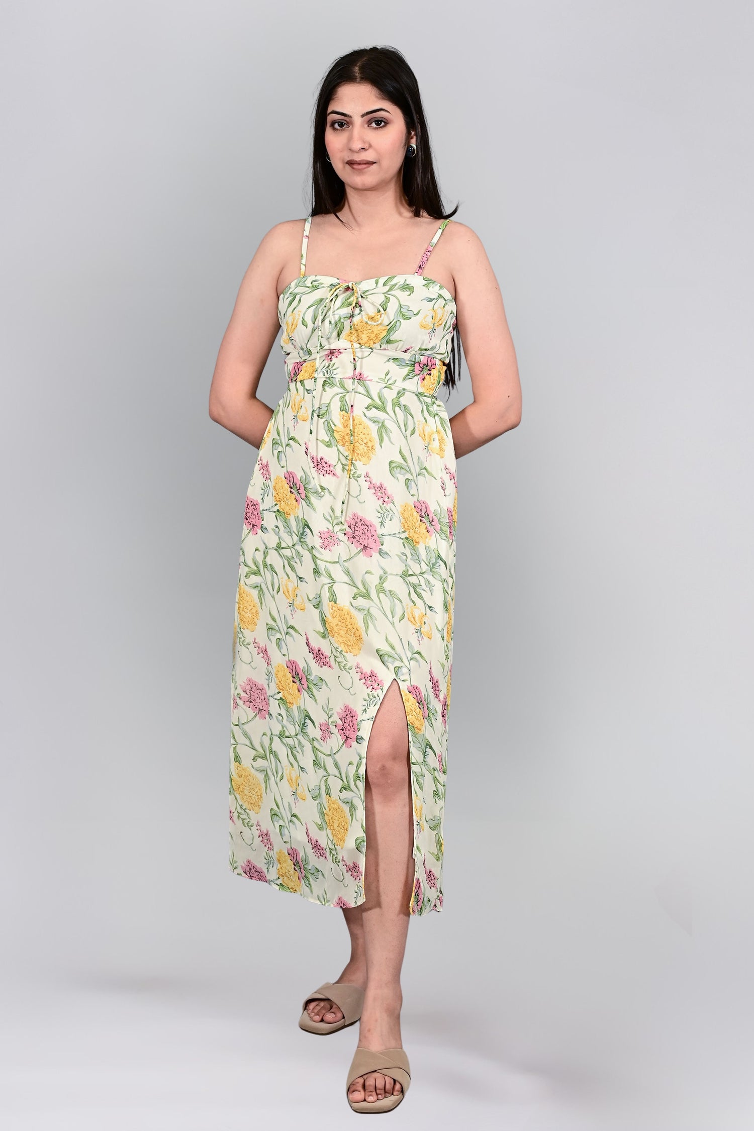 Sunlit Meadow Slit Dress