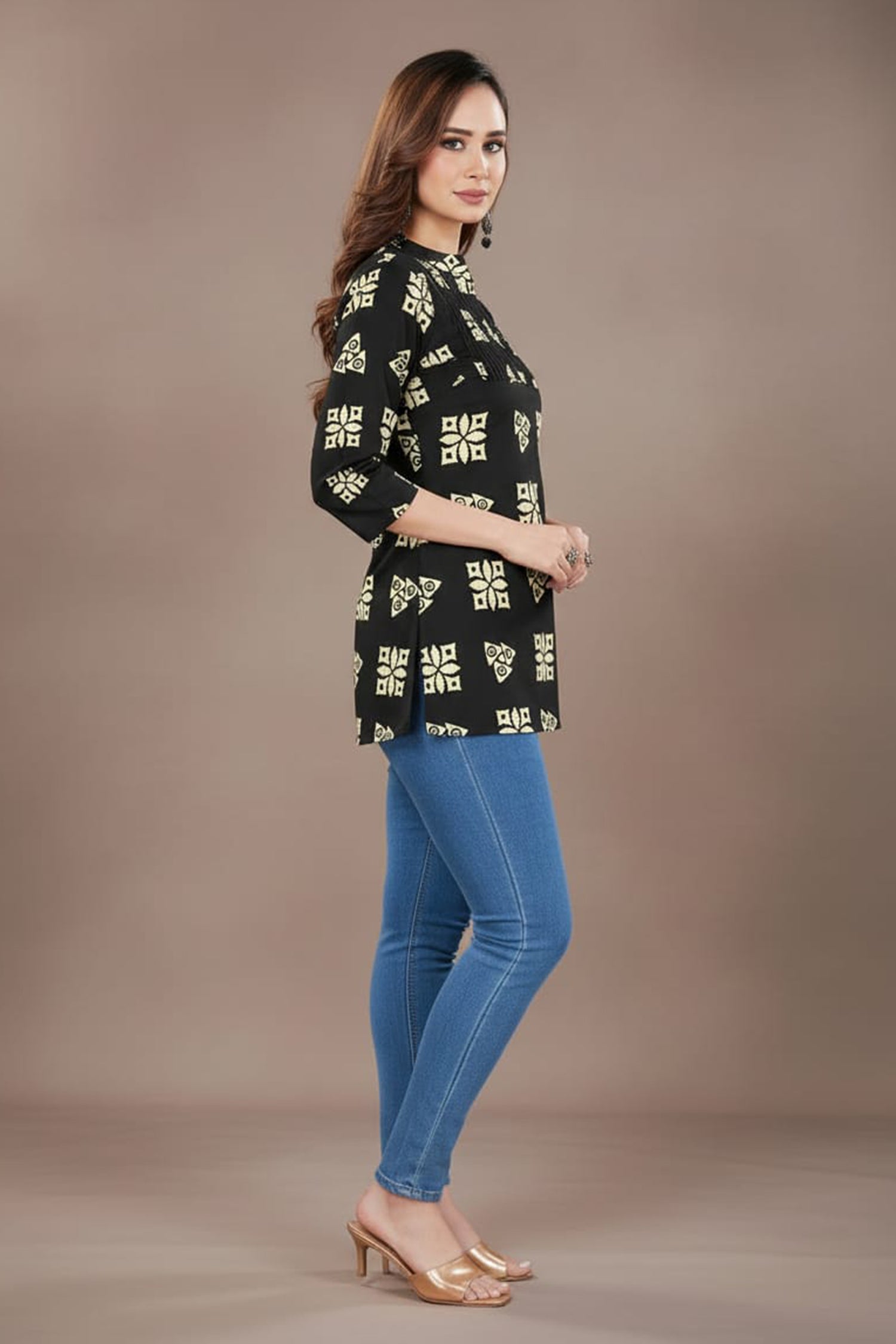 Noir Print Kurti