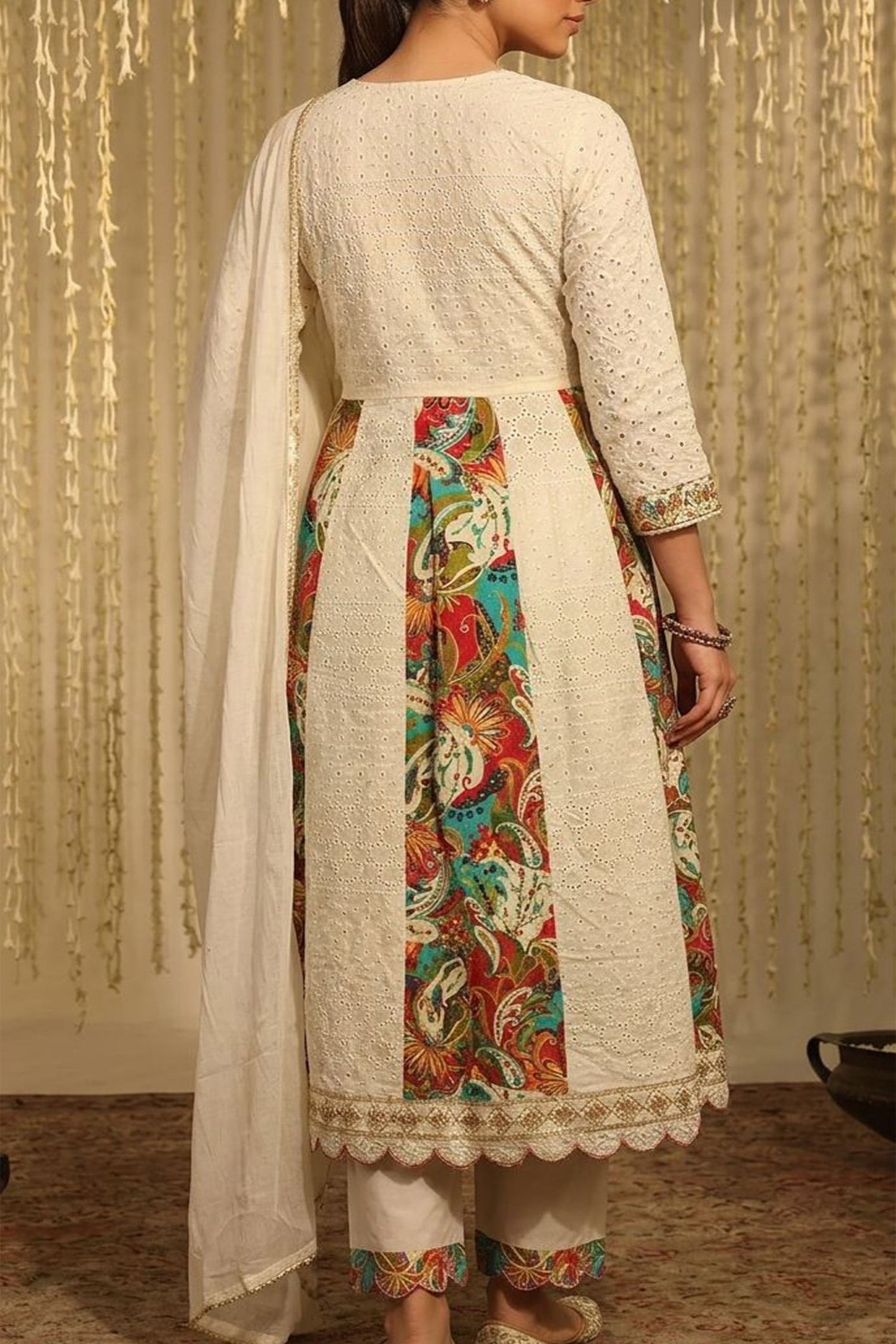 Women Embroidered Kurta Pant Set with Dupatta