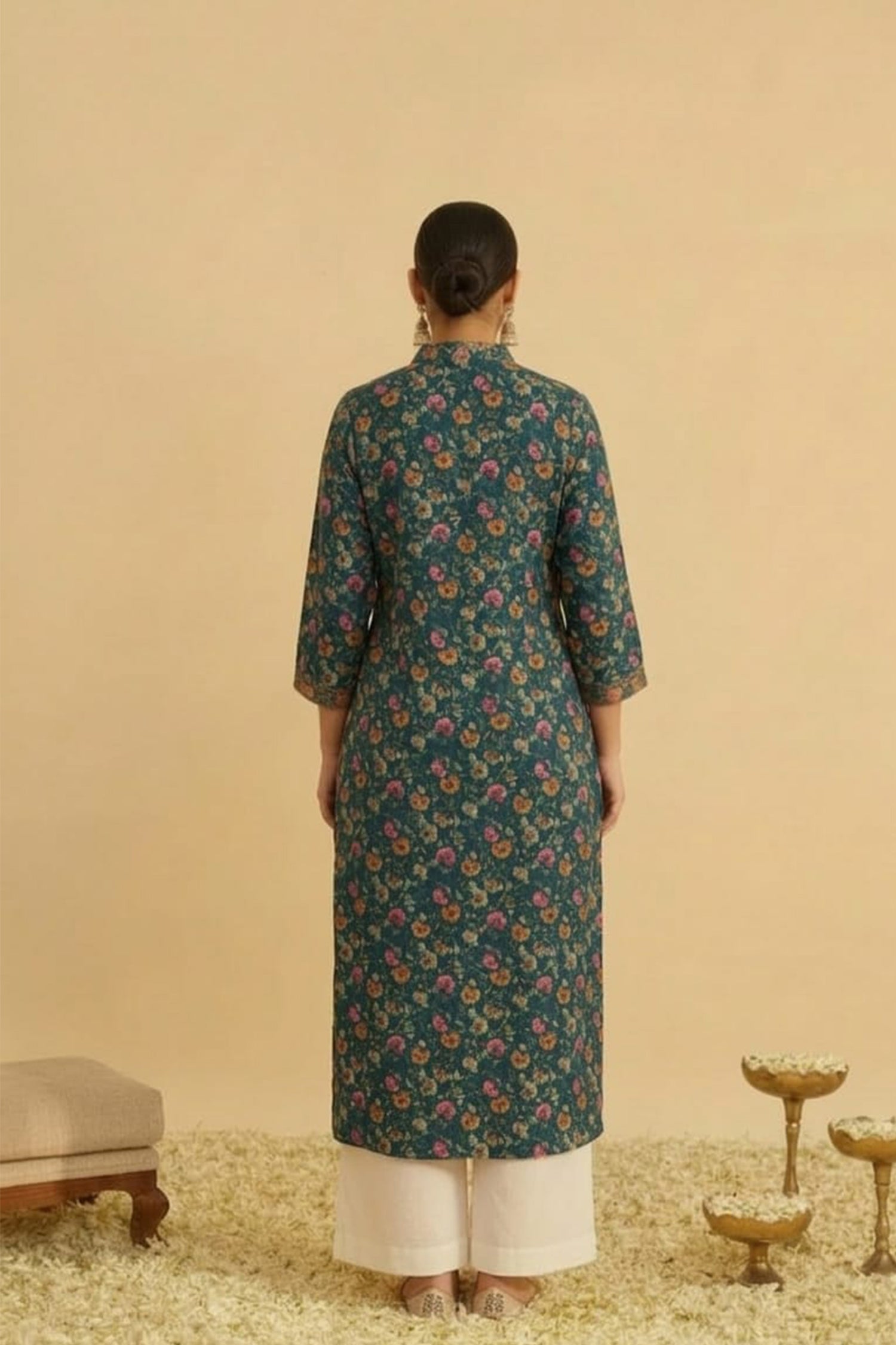 Wine Purple Ethnic Motif Kurta