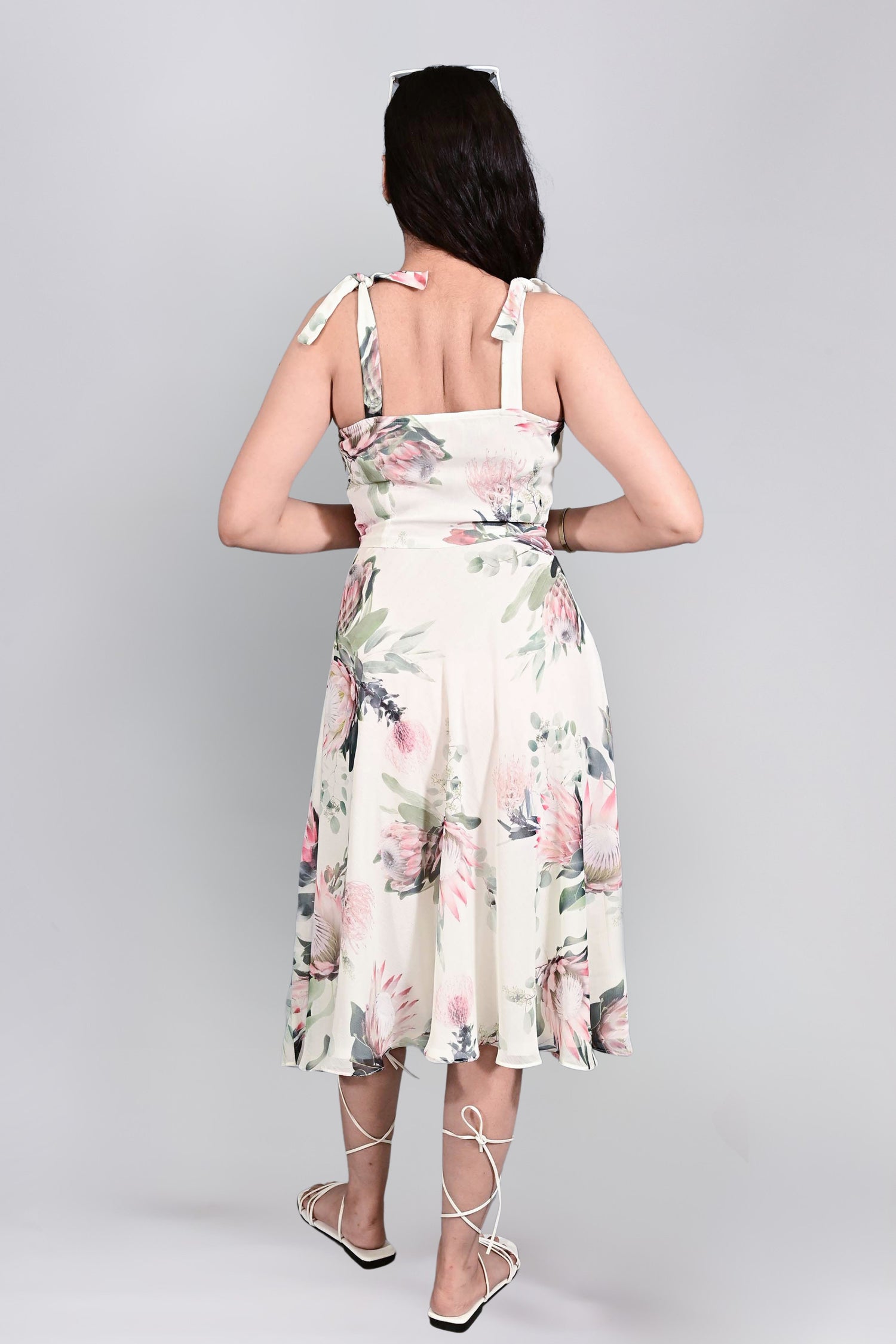 Blush Floral Printed Midi Dress