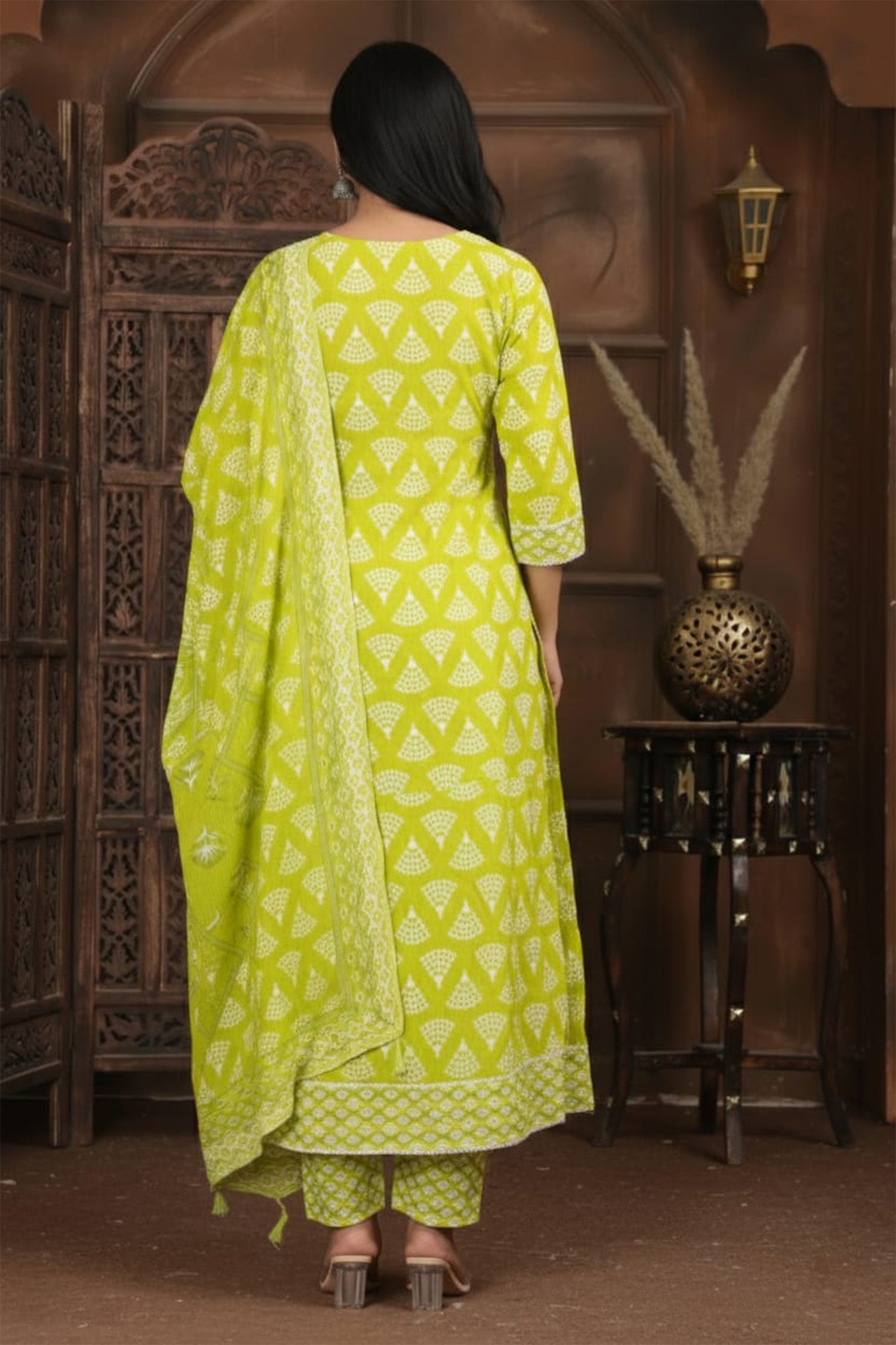 Elegant Ethnic Printed Kurta Pant Dupatta Set – Multi Color Collection