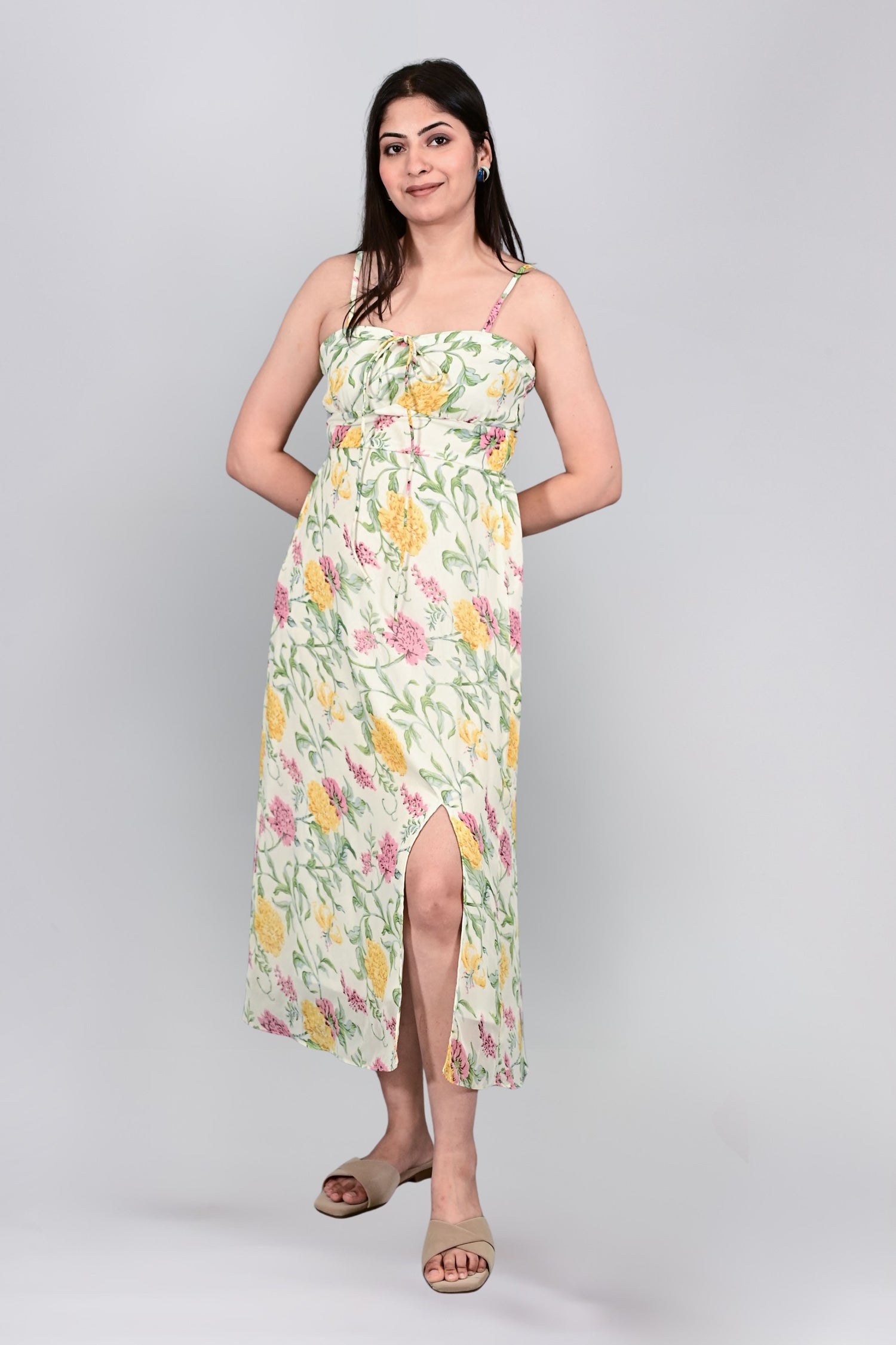 Sunlit Meadow Slit Dress