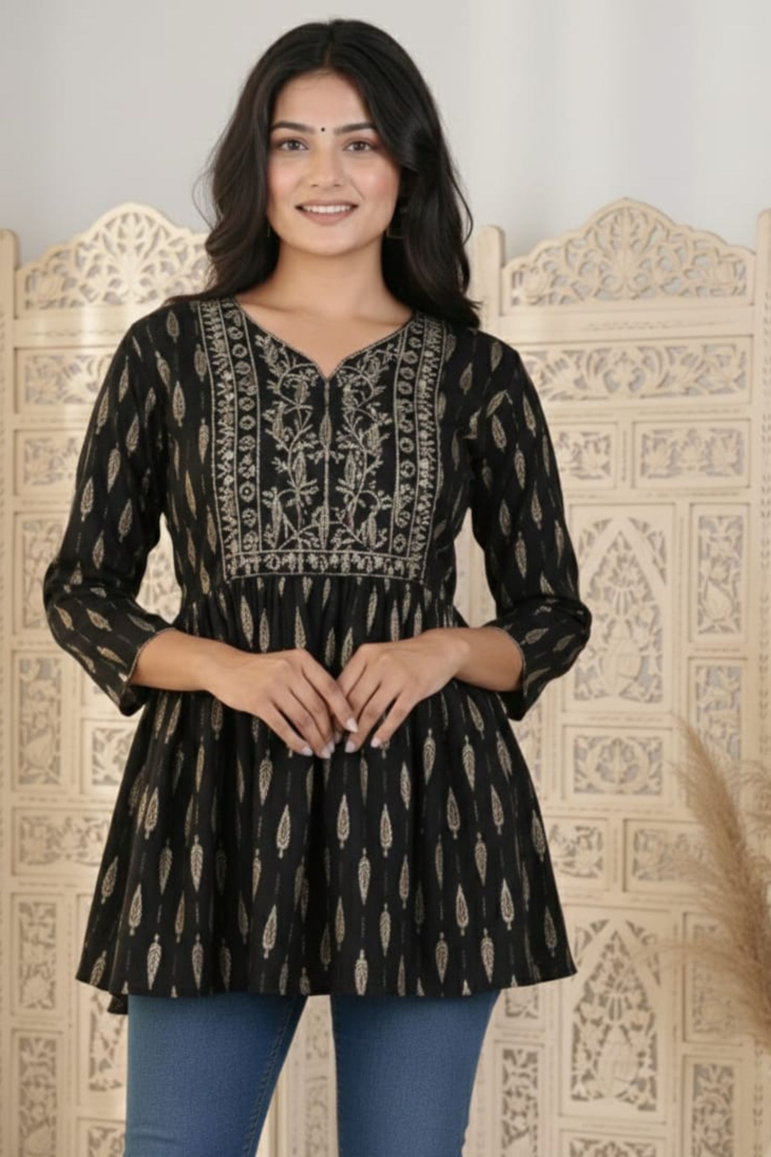 Scarlet Zari Charm Kurti