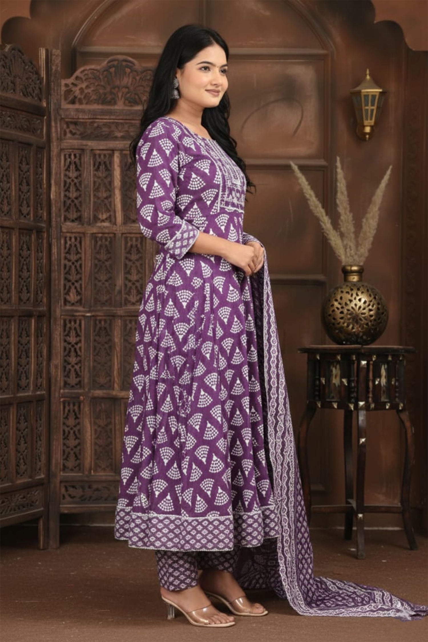 Elegant Ethnic Printed Kurta Pant Dupatta Set – Multi Color Collection
