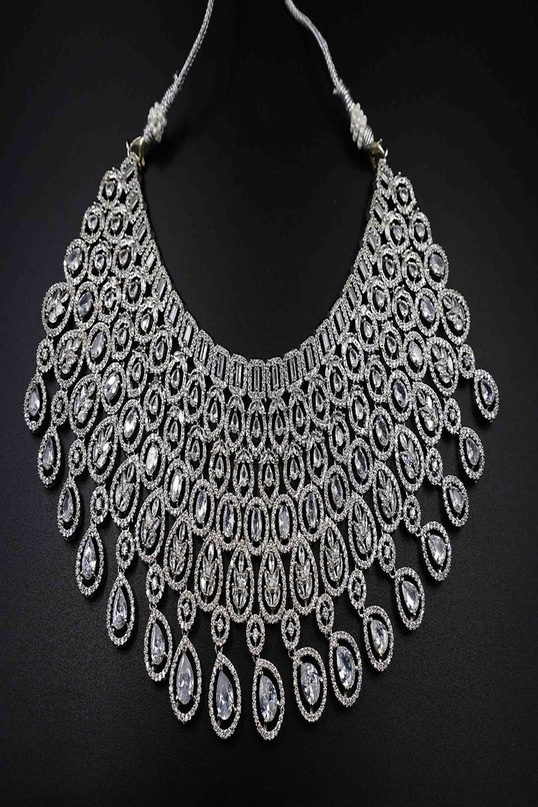 Silver Plated AD-Studded Jewellery Set