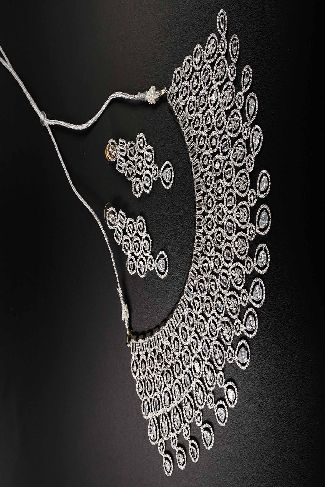 Silver Plated AD-Studded Jewellery Set