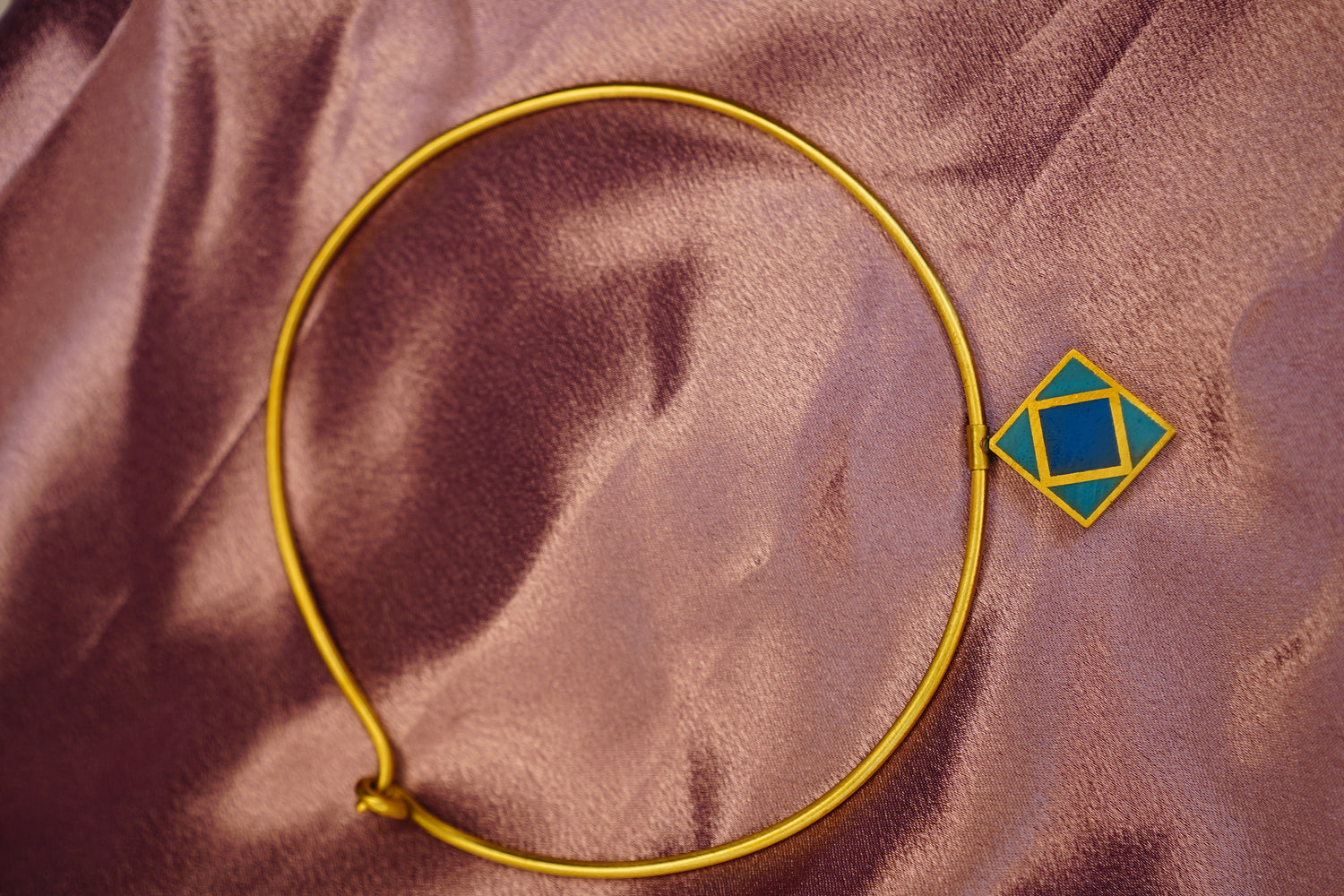 Stud- Platted Brass Hasli (Necklace)