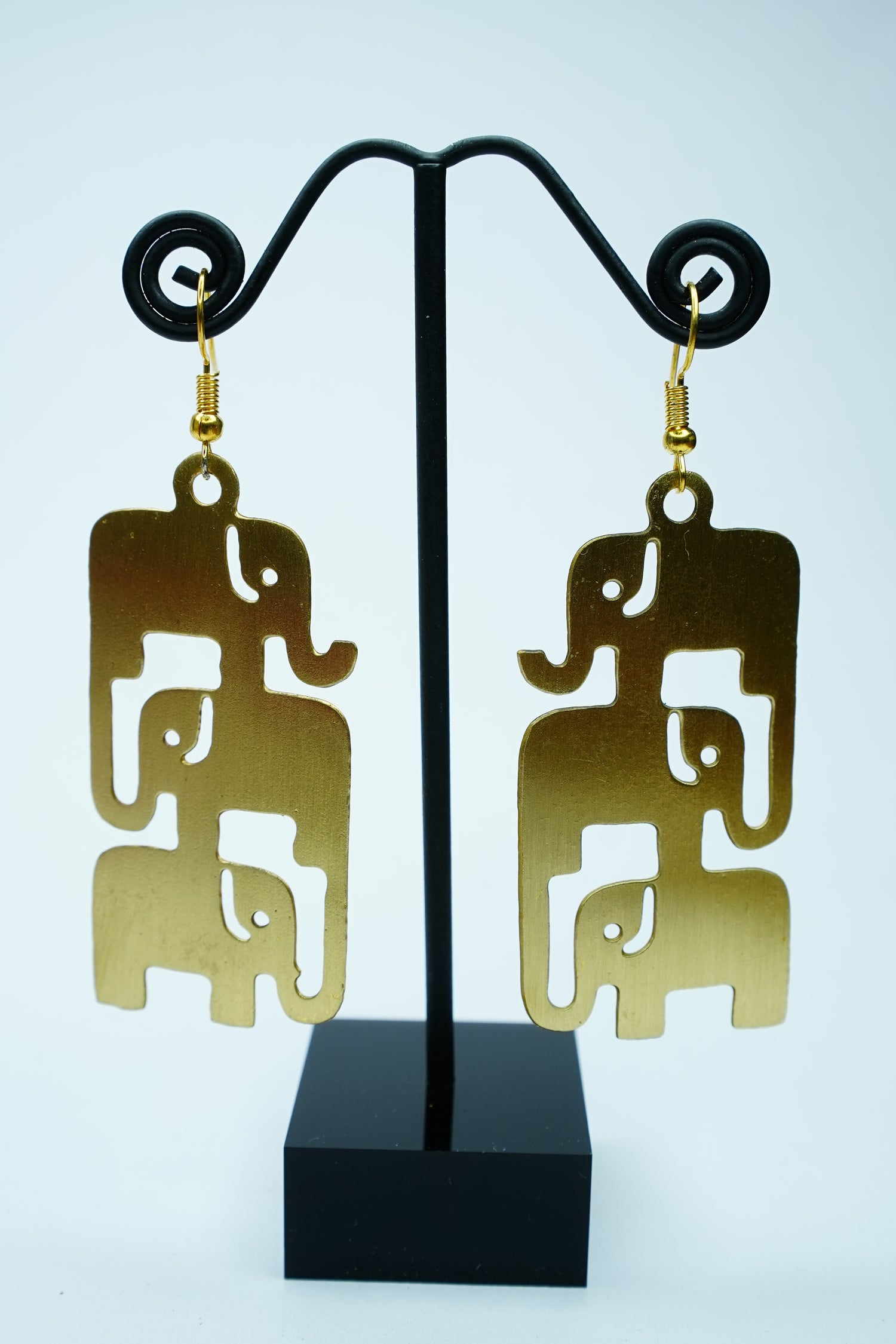 Tribal Elephant Cascade Statement Earrings