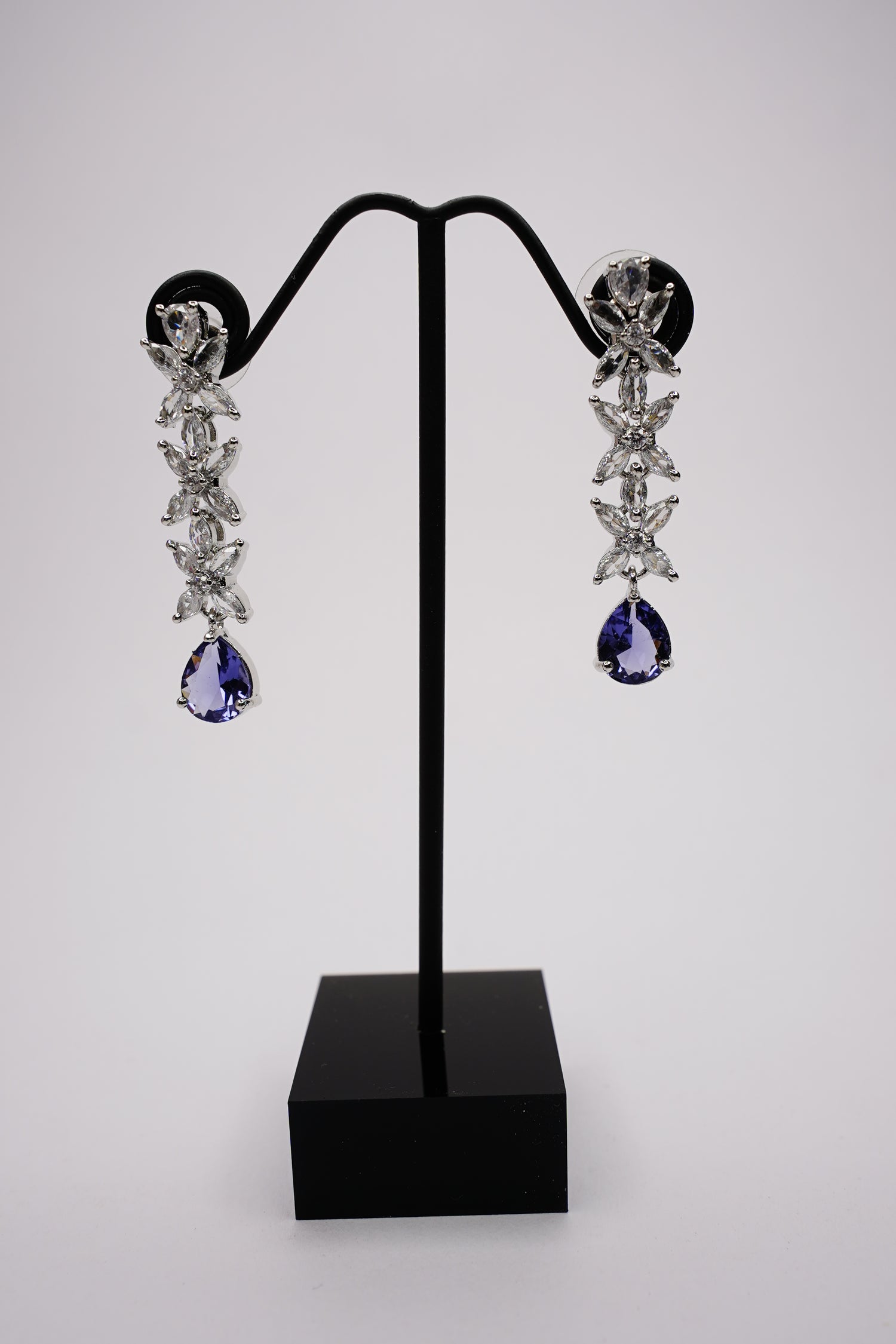 Sapphire Bloom Drop Earrings