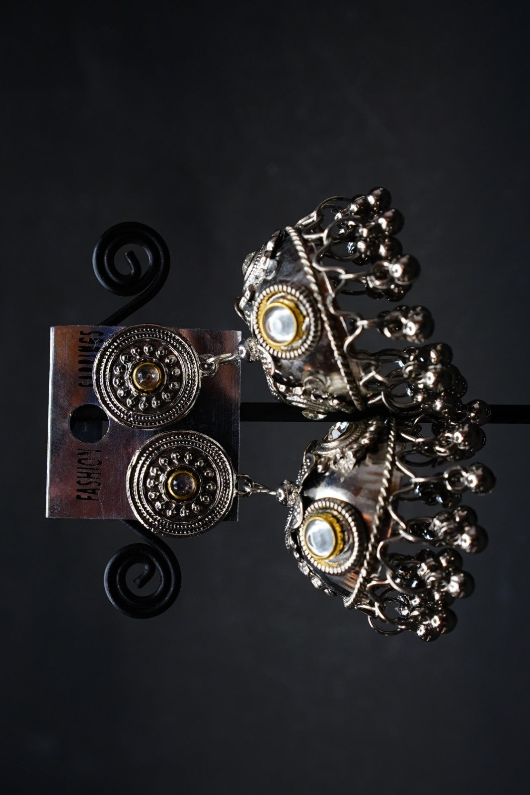 Contemporary Oxidised Jhumkas