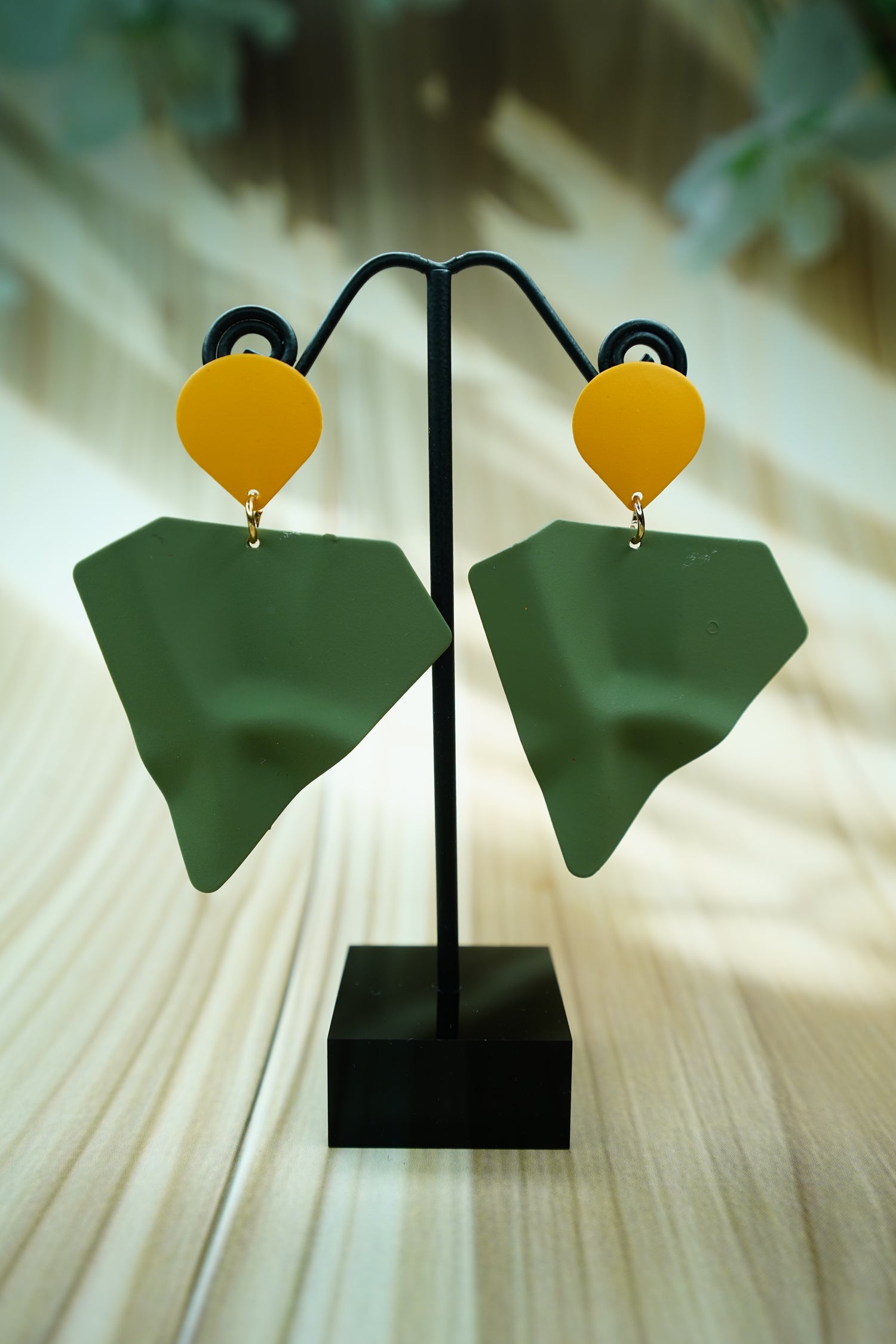 Noir Aura Black Statement Drop Earrings