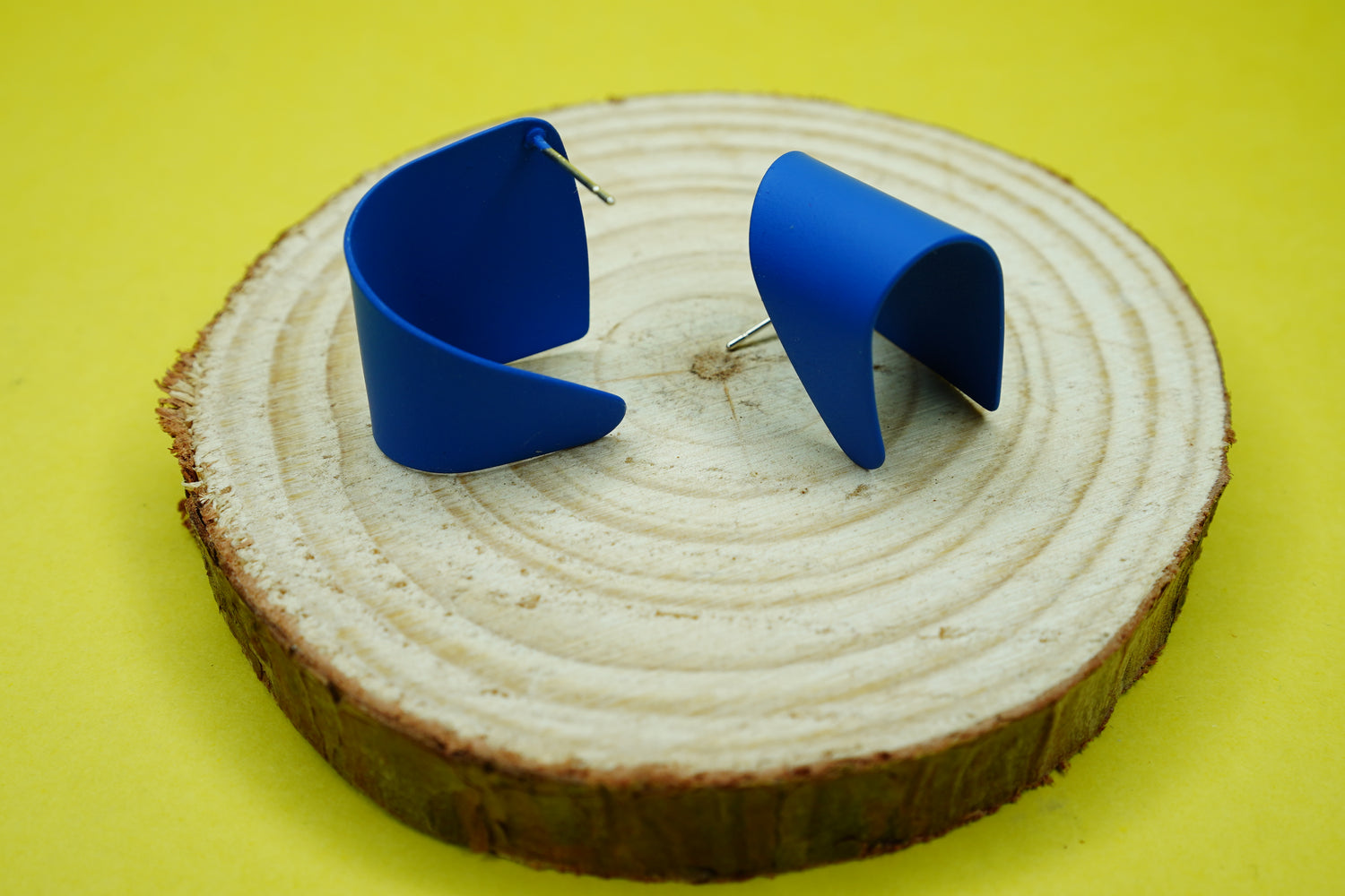 Azure Cube Statement Stud Earrings