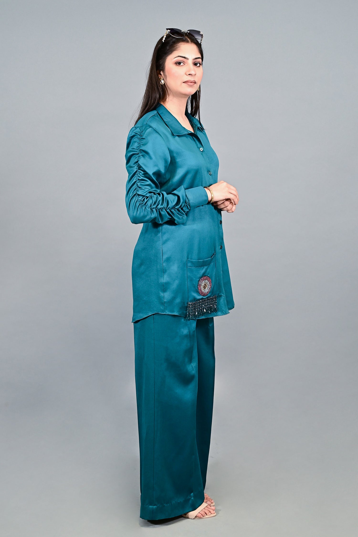 Teal Luxe Co-ord Set