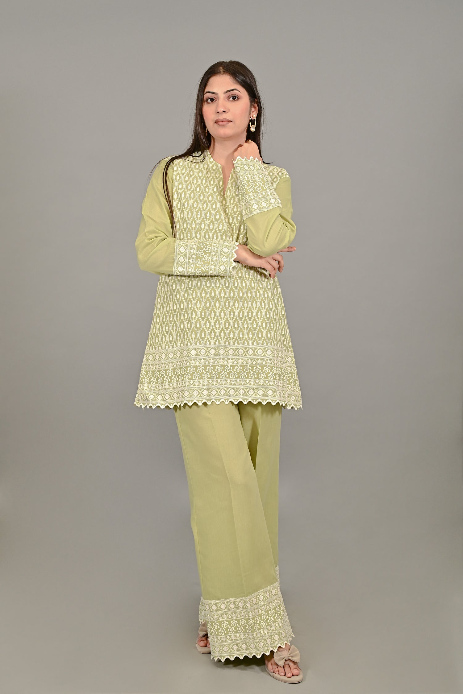 Pista Elegance Embroidered Co-ord Set