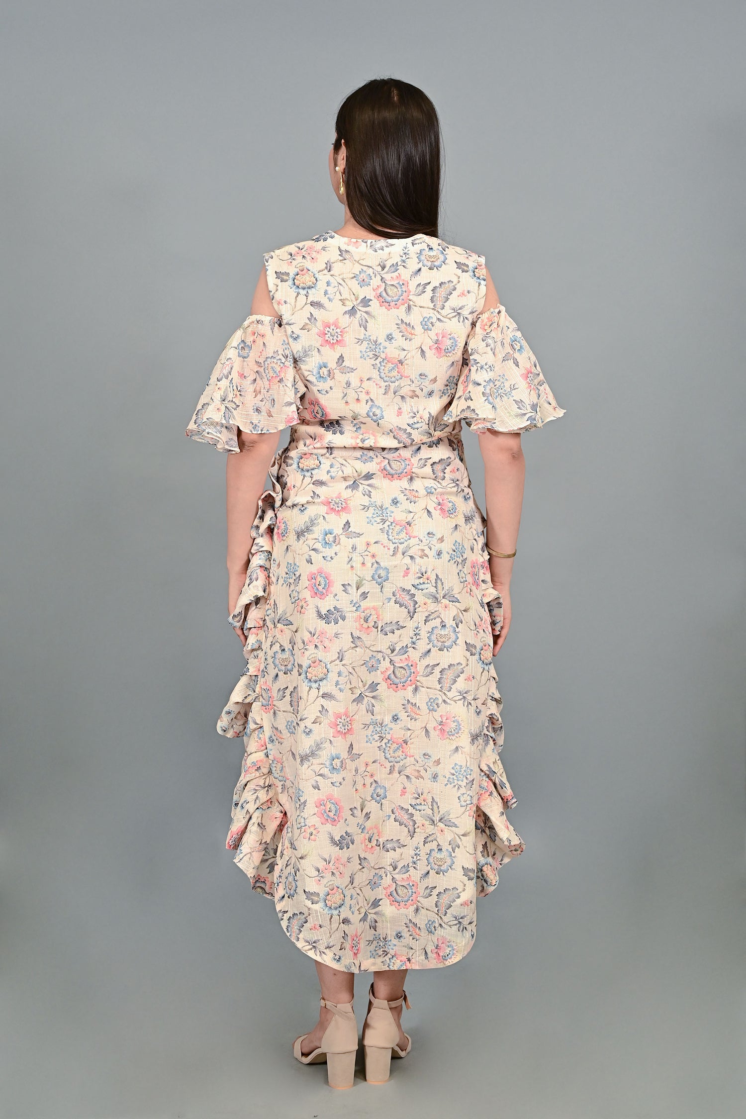 Floral Whisper Ruffle Dress