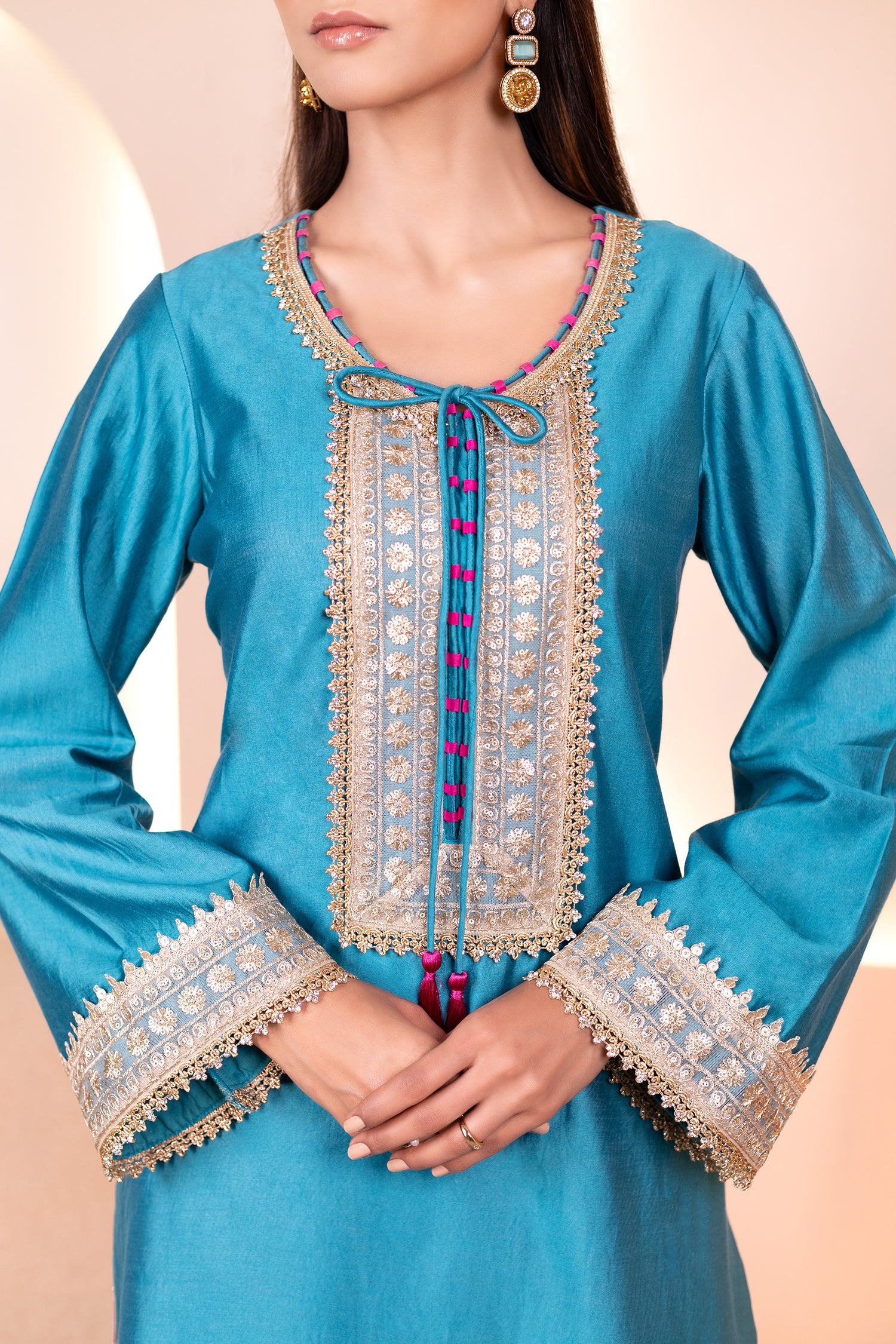 Chanderi pure silk 3-piece suit