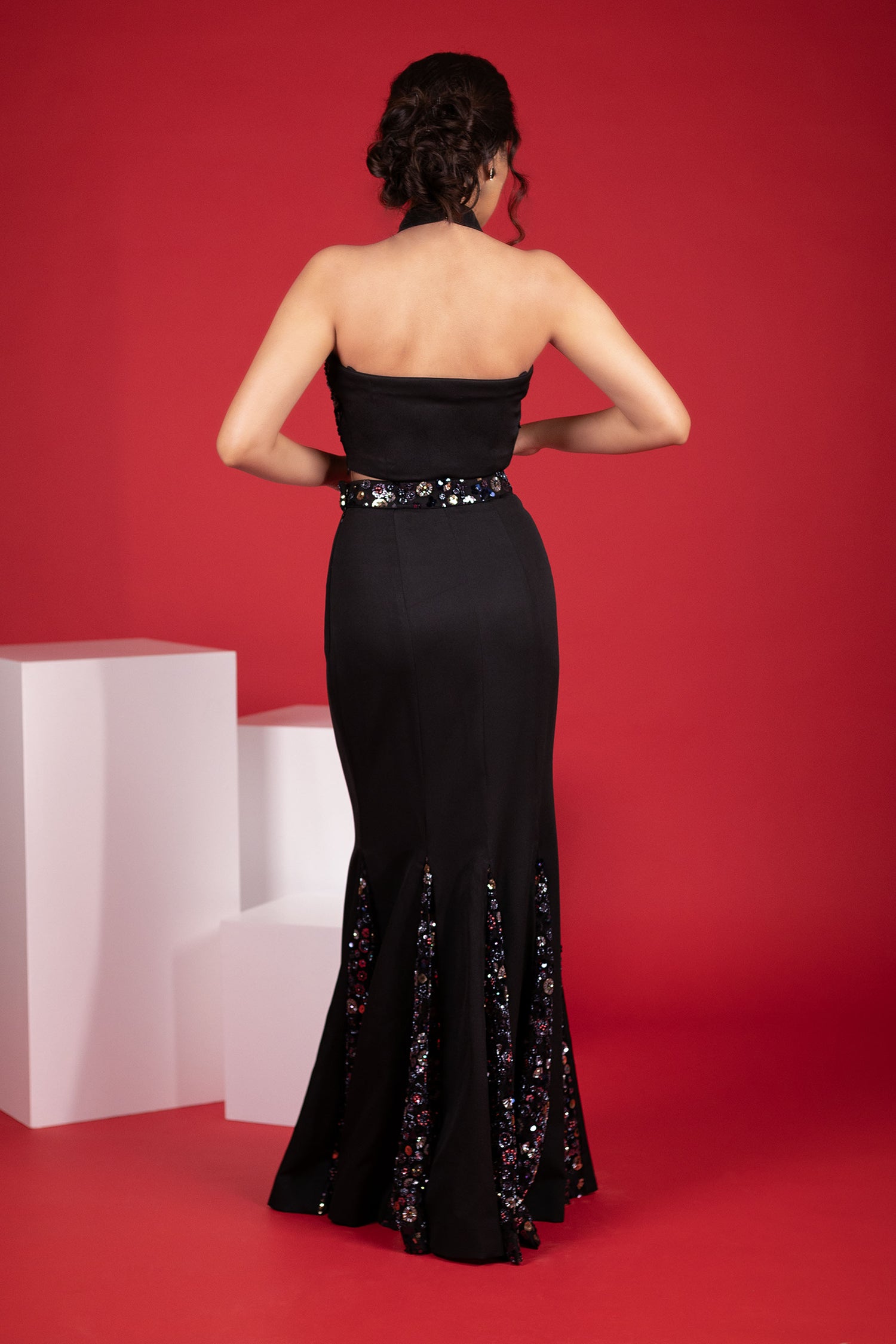 Black Dazzling Embellished Dress