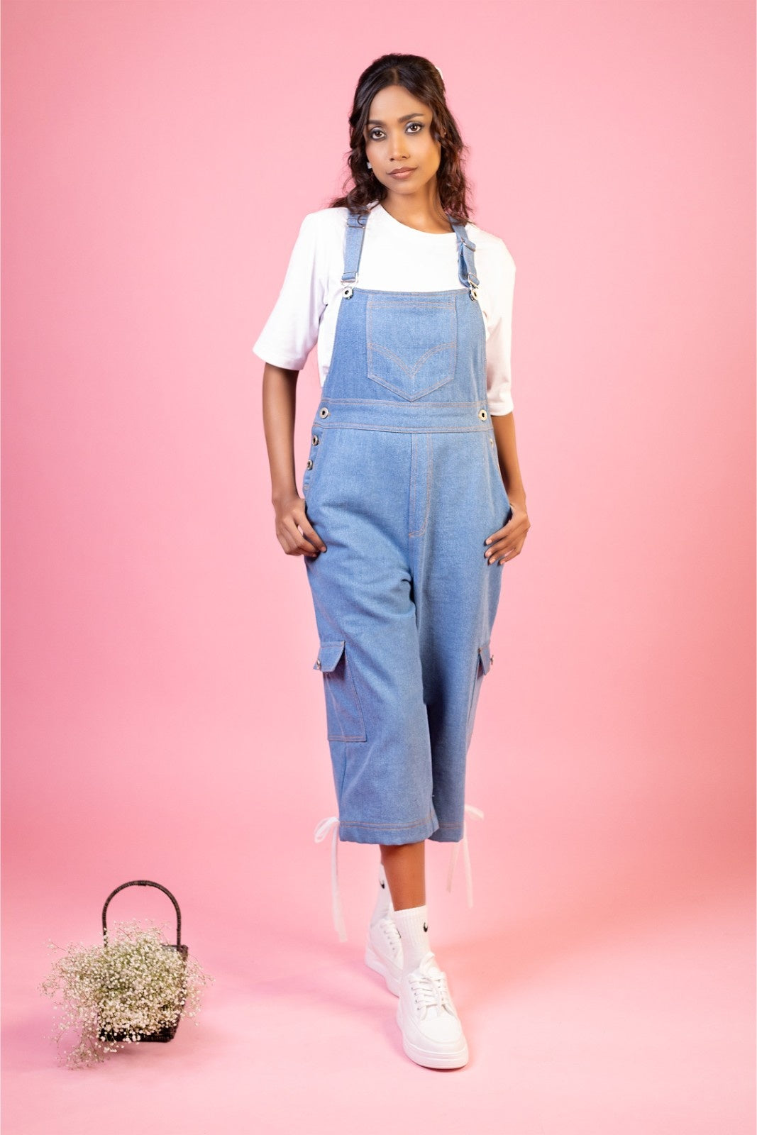 Denim Breeze Mid-calf length Classic dungarees